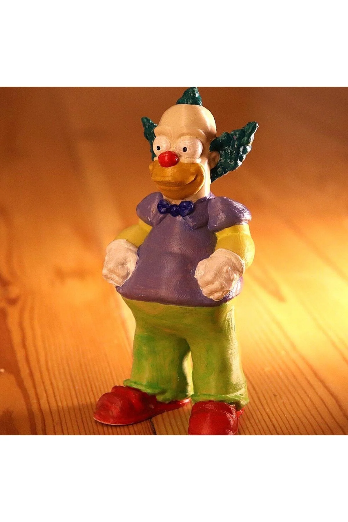 Krusty The Clown Simpson Simpsons Simpsonlar Boyalı Figür 15 cm