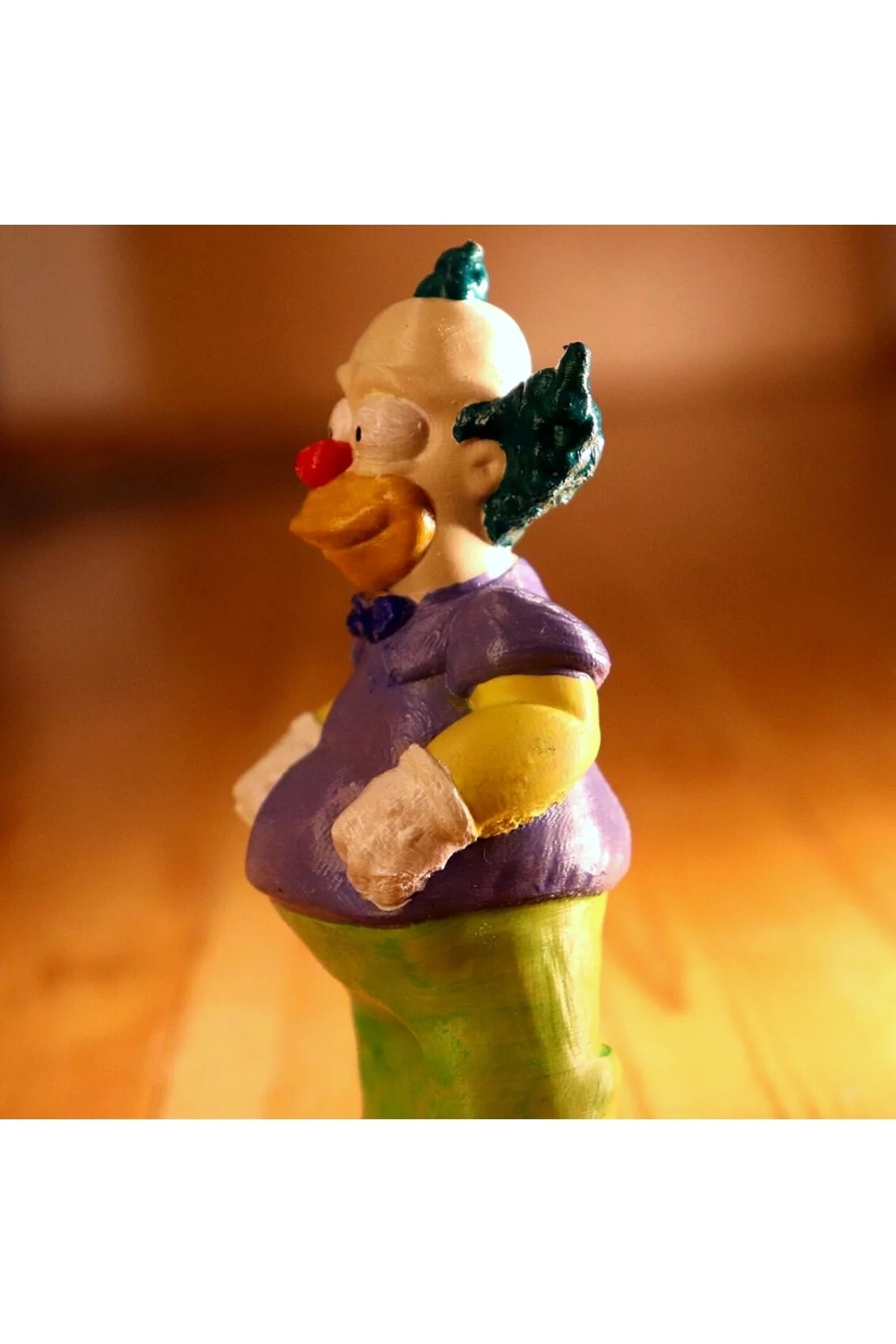 Krusty The Clown Simpson Simpsons Simpsonlar Boyalı Figür 15 cm