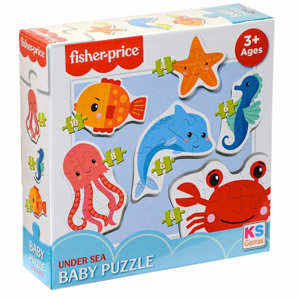 Ks Games Puzzle Fisher-Price Baby Puzzle Under Sea 6 İn 1 Fp 1341