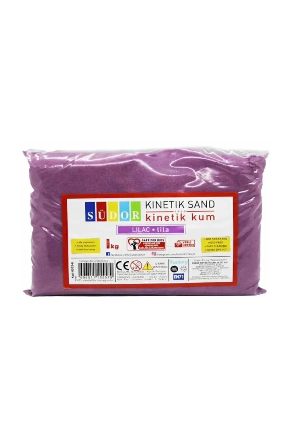 Ks03-7 Kinetik Oyun Kumu 1000 gr. Lila