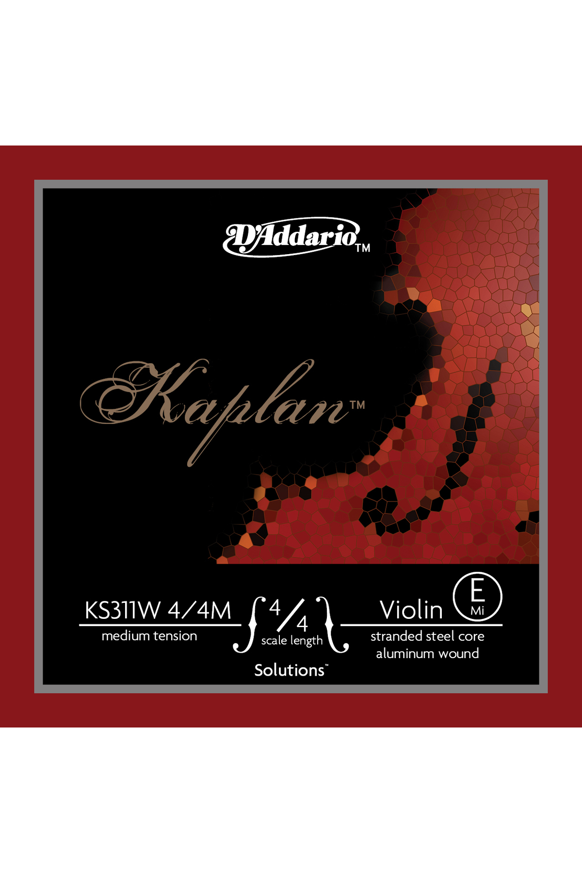 Ks311w Keman Tek Teli, Kaplan, Solutıons, Scale 4/4 (16"