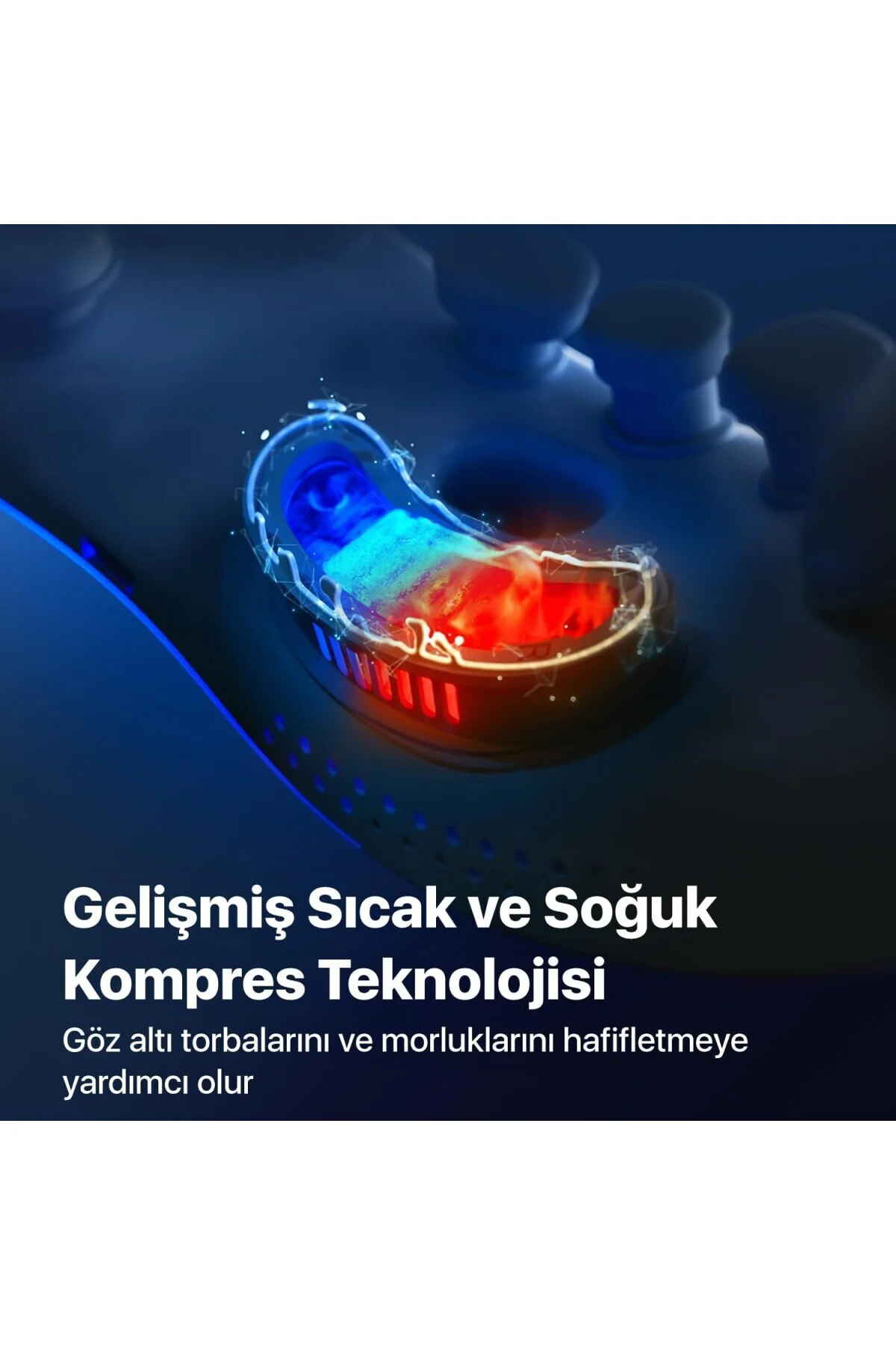 KS700-E Soğuk & Sıcak Kompresli Göz Masaj Aleti | Titreşim + Hava