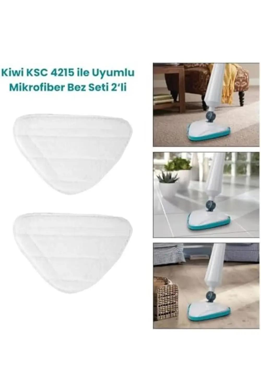 KSC 4215 Buharlı Temizleyici ile Uyumlu Mop Bezi 2 'li 1171935