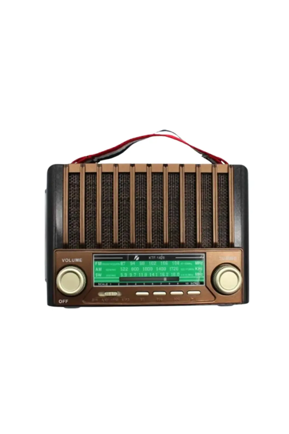 KTF-1428 Güneş Paneli Şarjlı Nostaljik Bluetooth Hoparlör – FM/AM