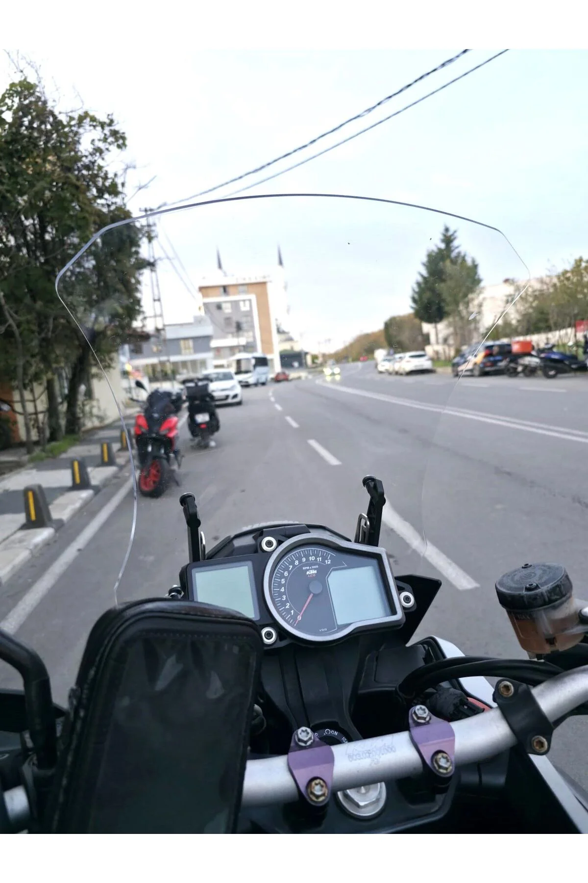 KTM 1050 Adventure Ön Cam 2008-2017 Model 56cm Şeffaf Renkli 4mm