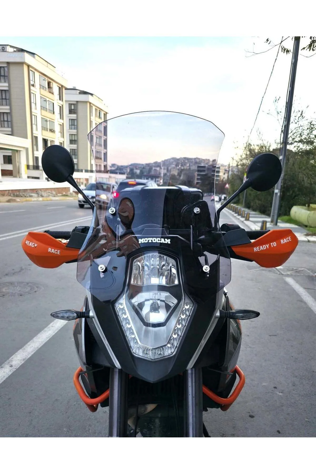 KTM 1050 Adventure Ön Cam 2008-2017 Model 56cm Füme Renkli 4mm