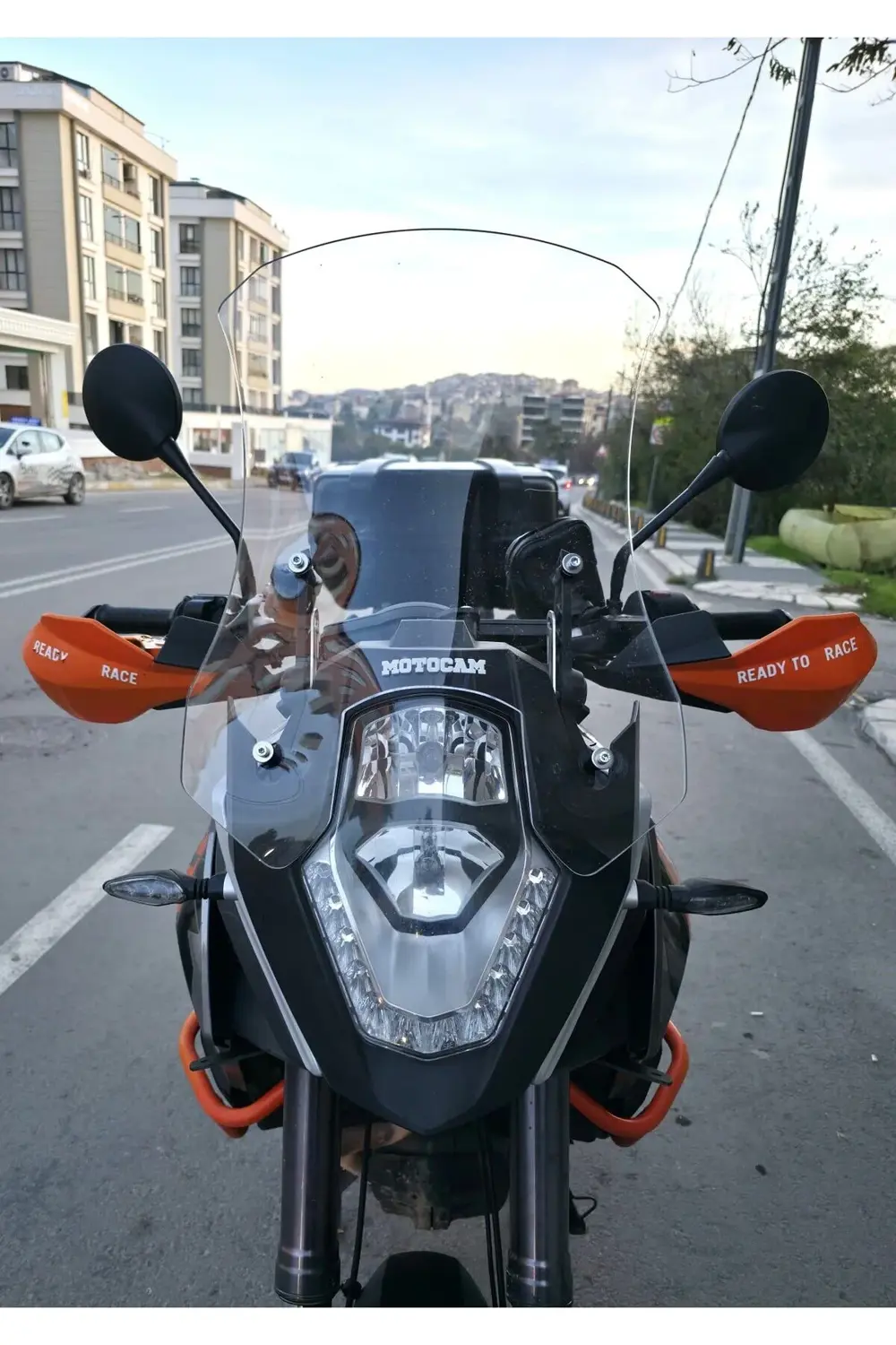 KTM 1050 Siperlik Ön Cam 2008-2017 Model 56cm Şeffaf Renkli 4mm