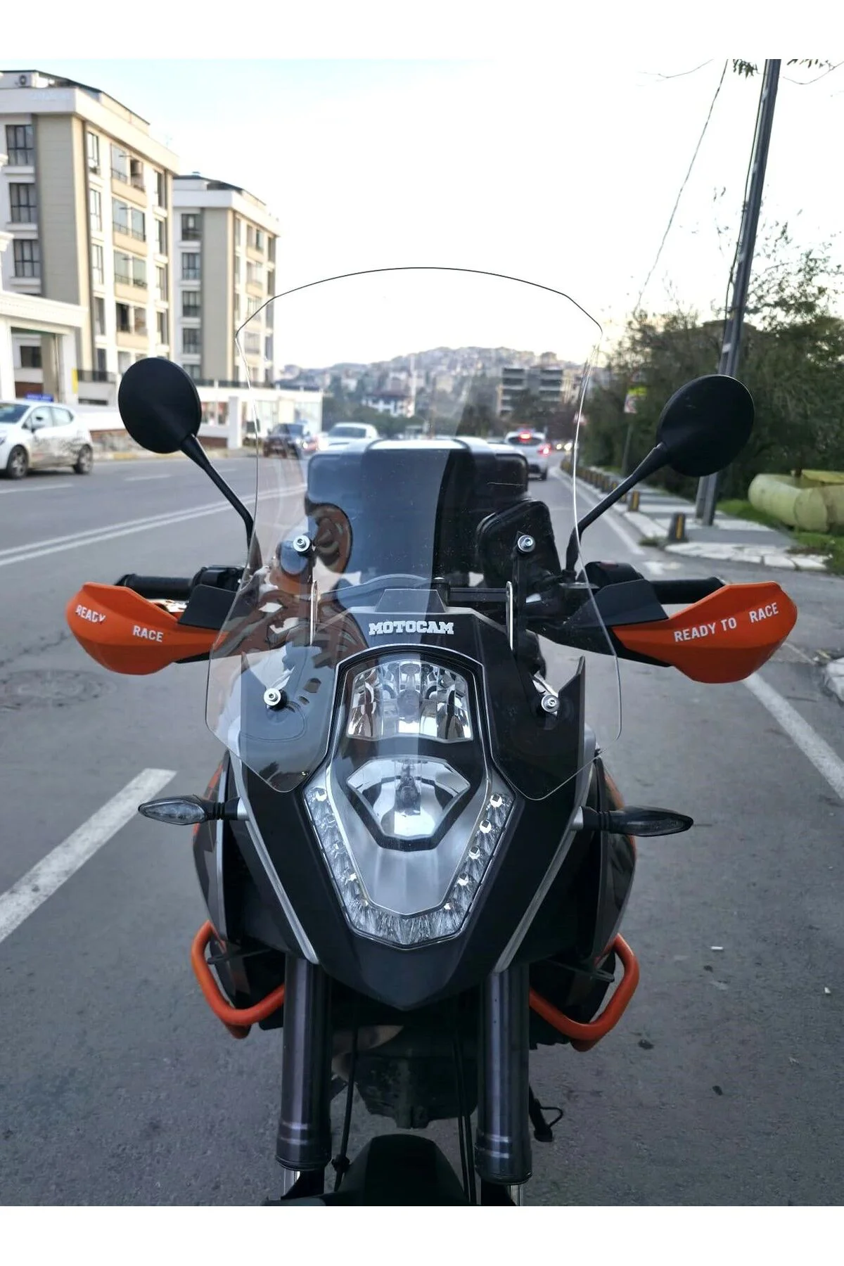 KTM 1090 Adventure Ön Cam 2008-2017 Model 56cm Şeffaf Renkli 4mm