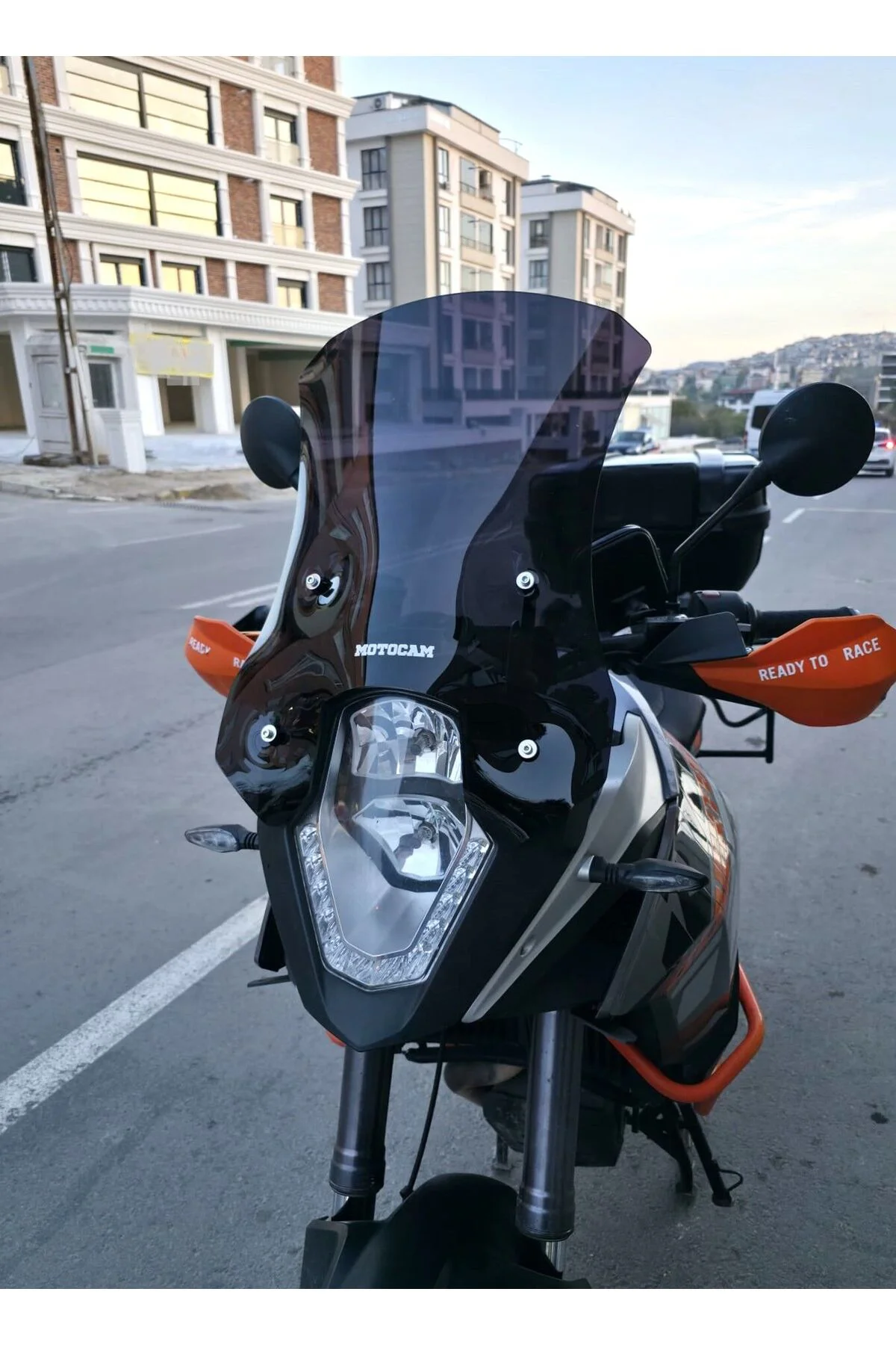 KTM 1090 Adventure Ön Cam 2008-2017 Model 56cm Siyah Renkli 4mm