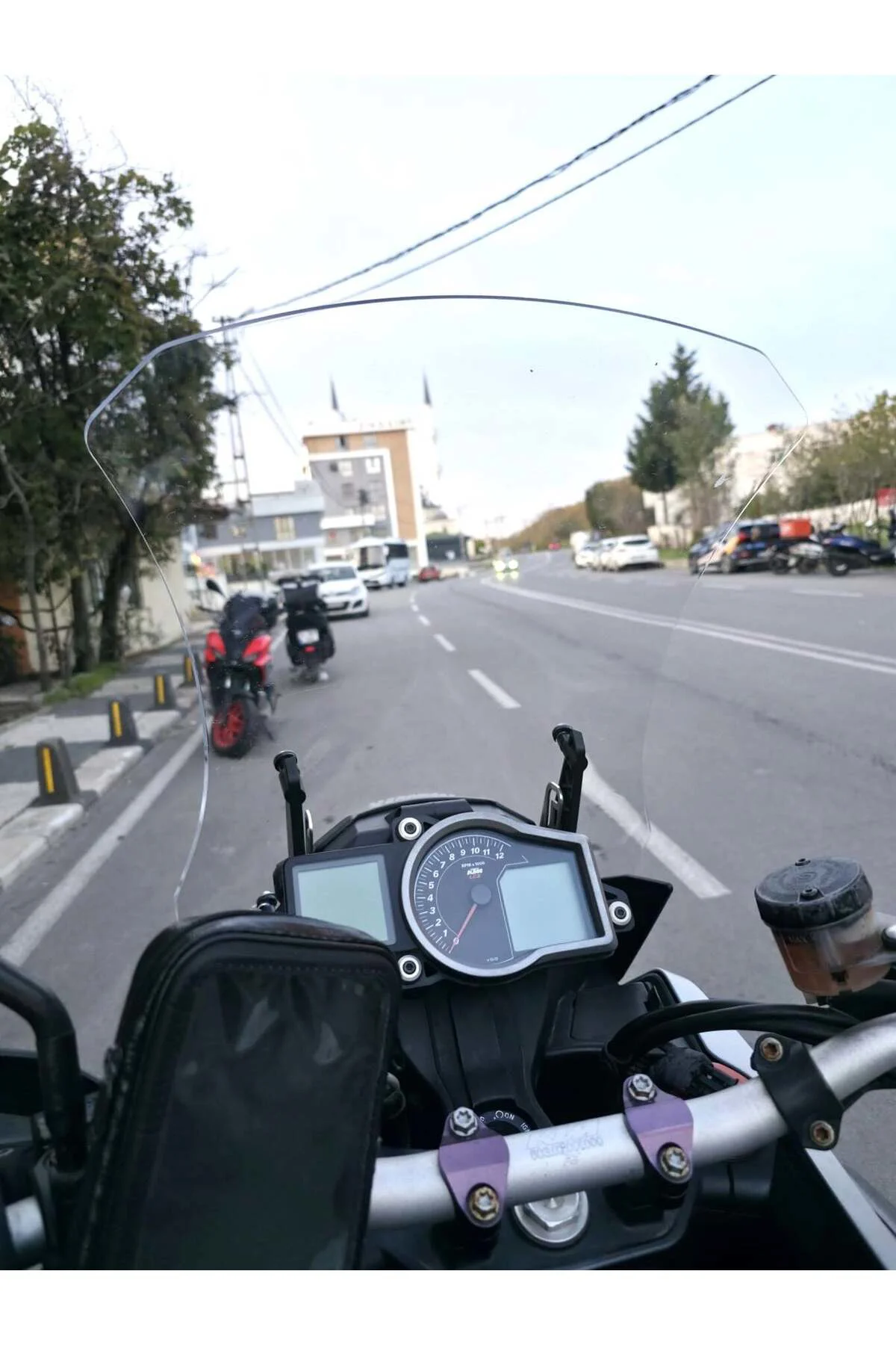 KTM 1190 Adventure Ön Cam 2008-2017 Model 56cm Şeffaf Renkli 4mm
