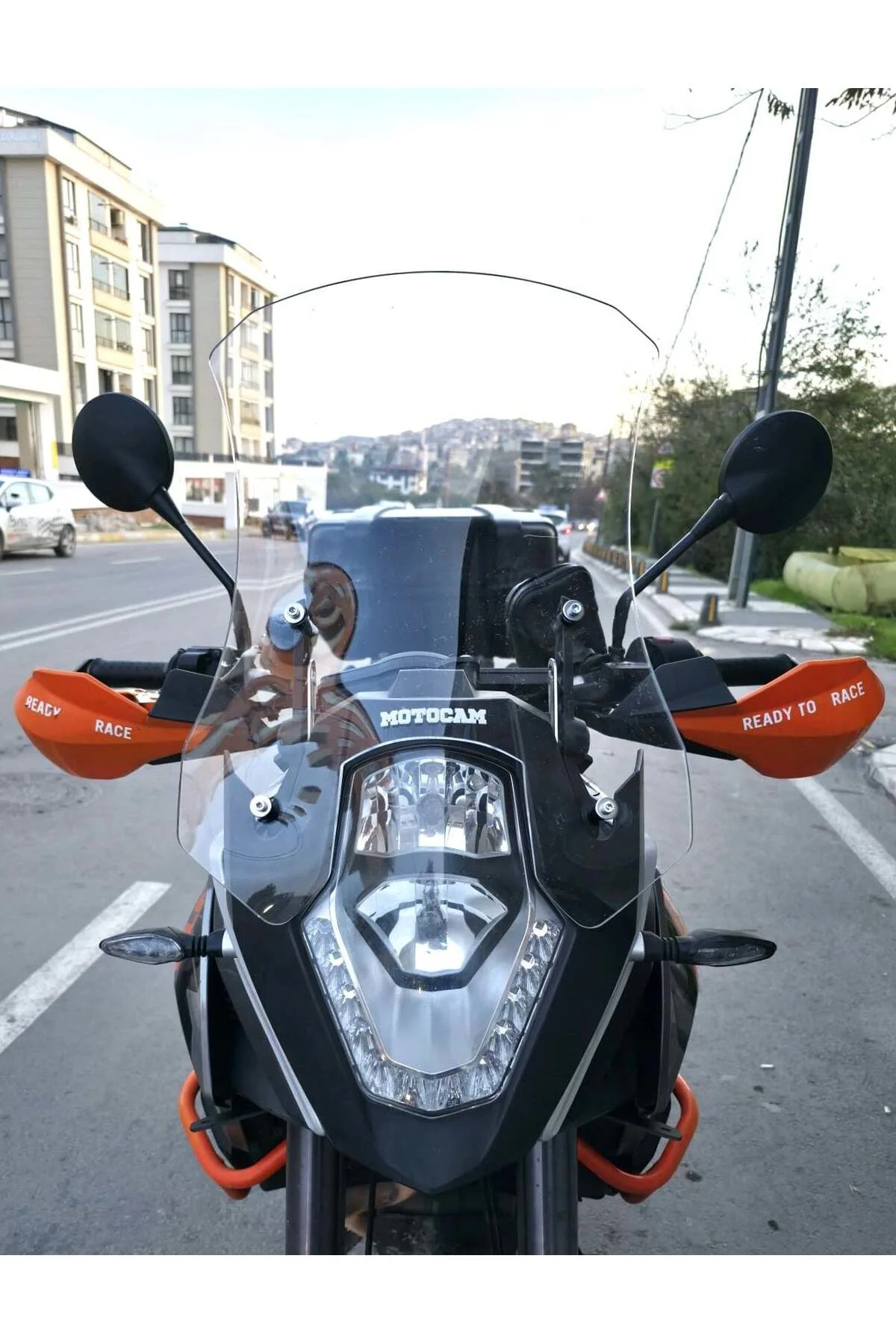 KTM 1190 Adventure Ön Cam 2008-2017 Model 56cm Şeffaf Renkli 4mm