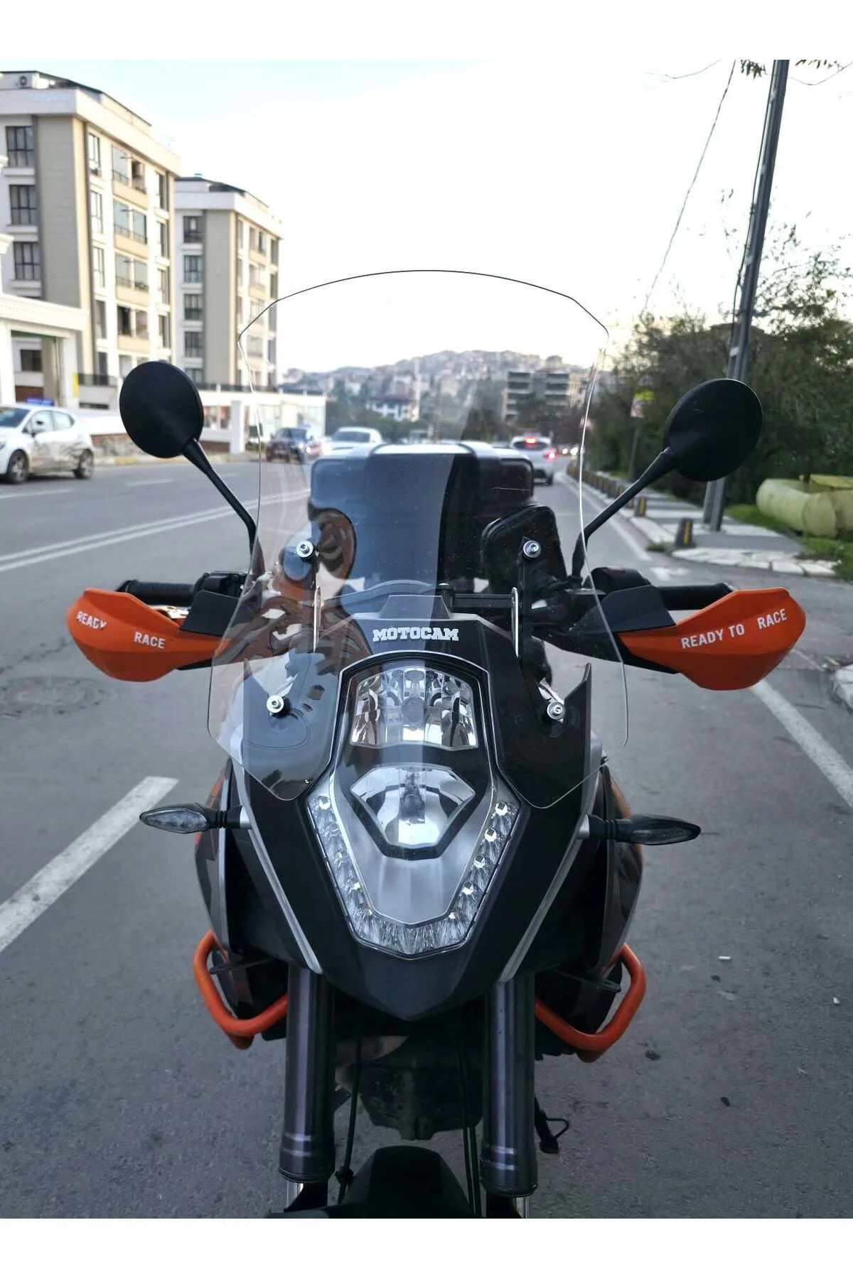KTM 1190 Adventure Ön Cam 2008-2017 Model 56cm Şeffaf Renkli 4mm