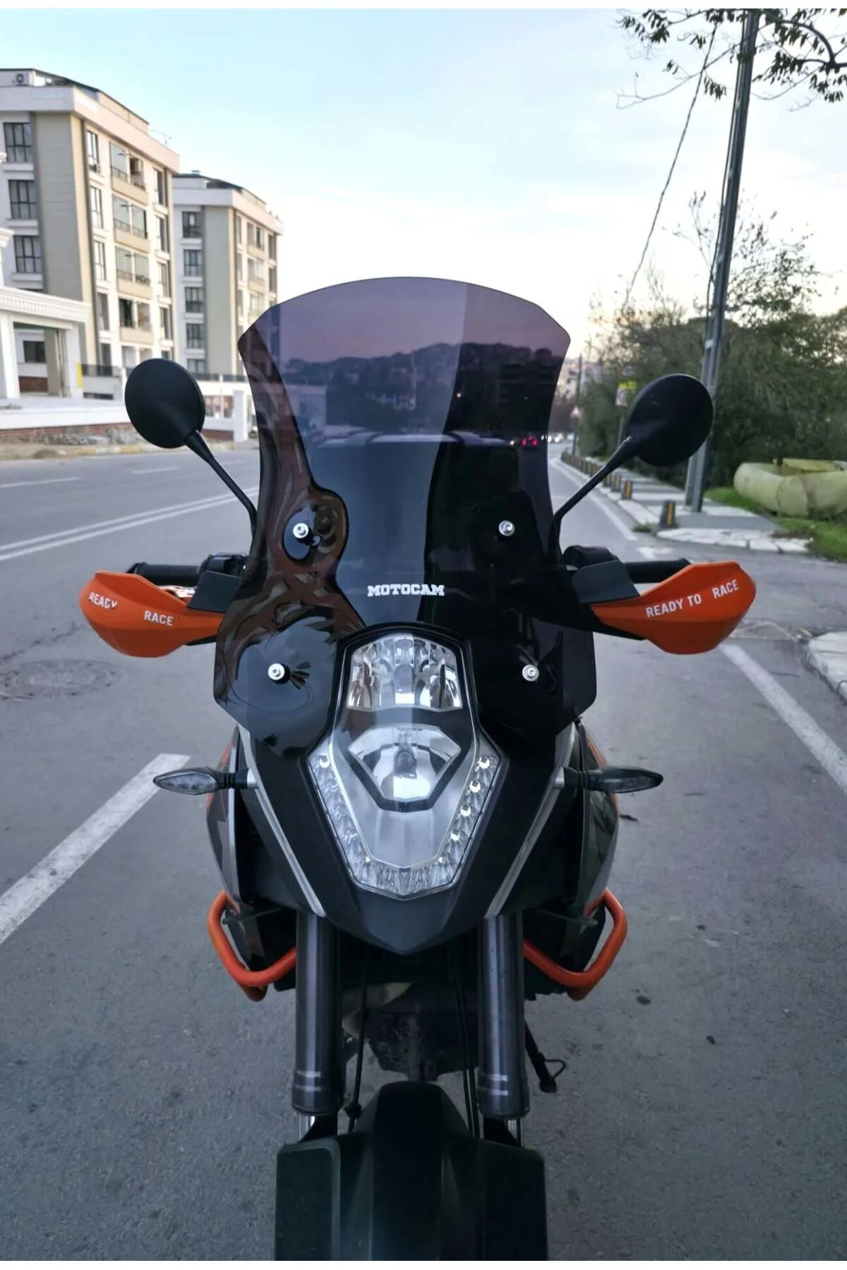 KTM 1190 Adventure Ön Cam 2008-2017 Model 56cm Siyah Renkli 4mm