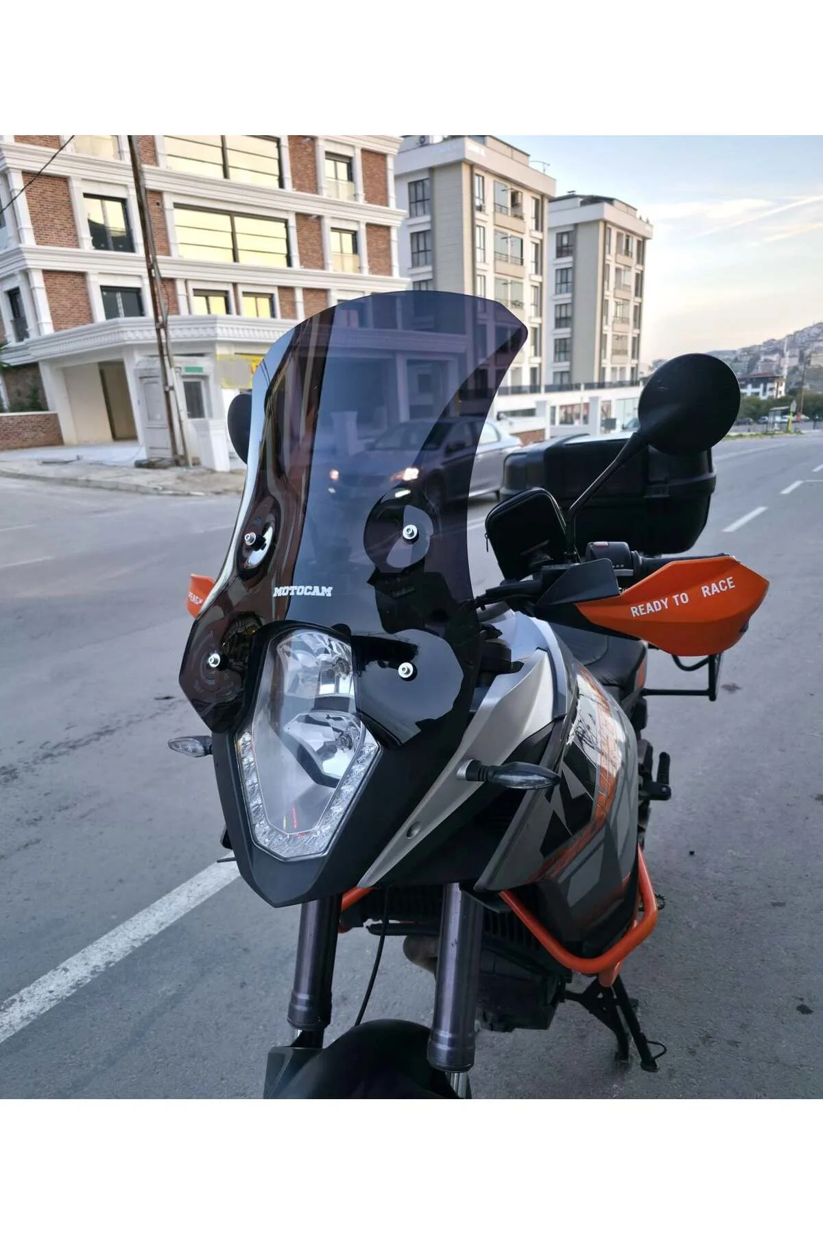 KTM 1190 Adventure Ön Cam 2008-2017 Model 56cm Siyah Renkli 4mm