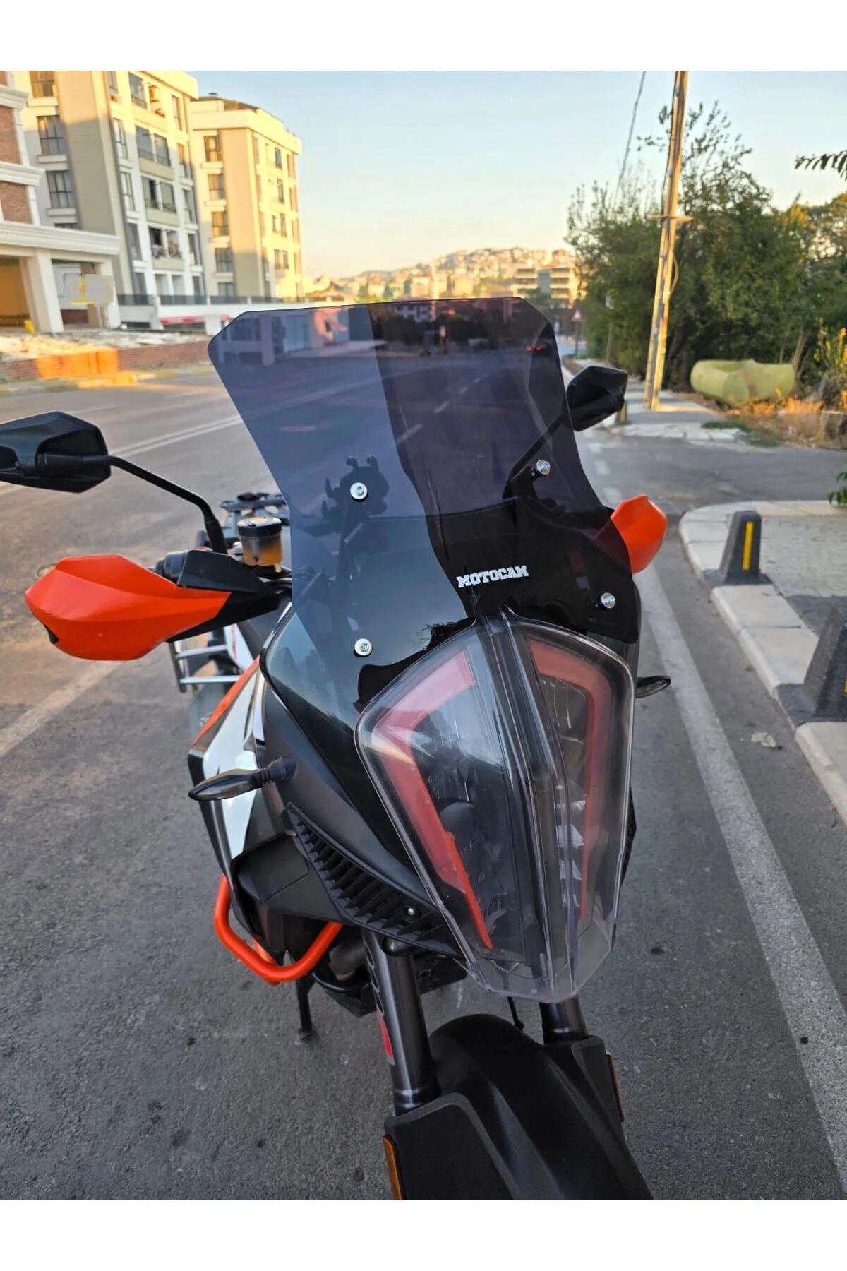 KTM 1290 Super Adventure Ön Cam 2017-2020 Model 43cm Siyah Renkli