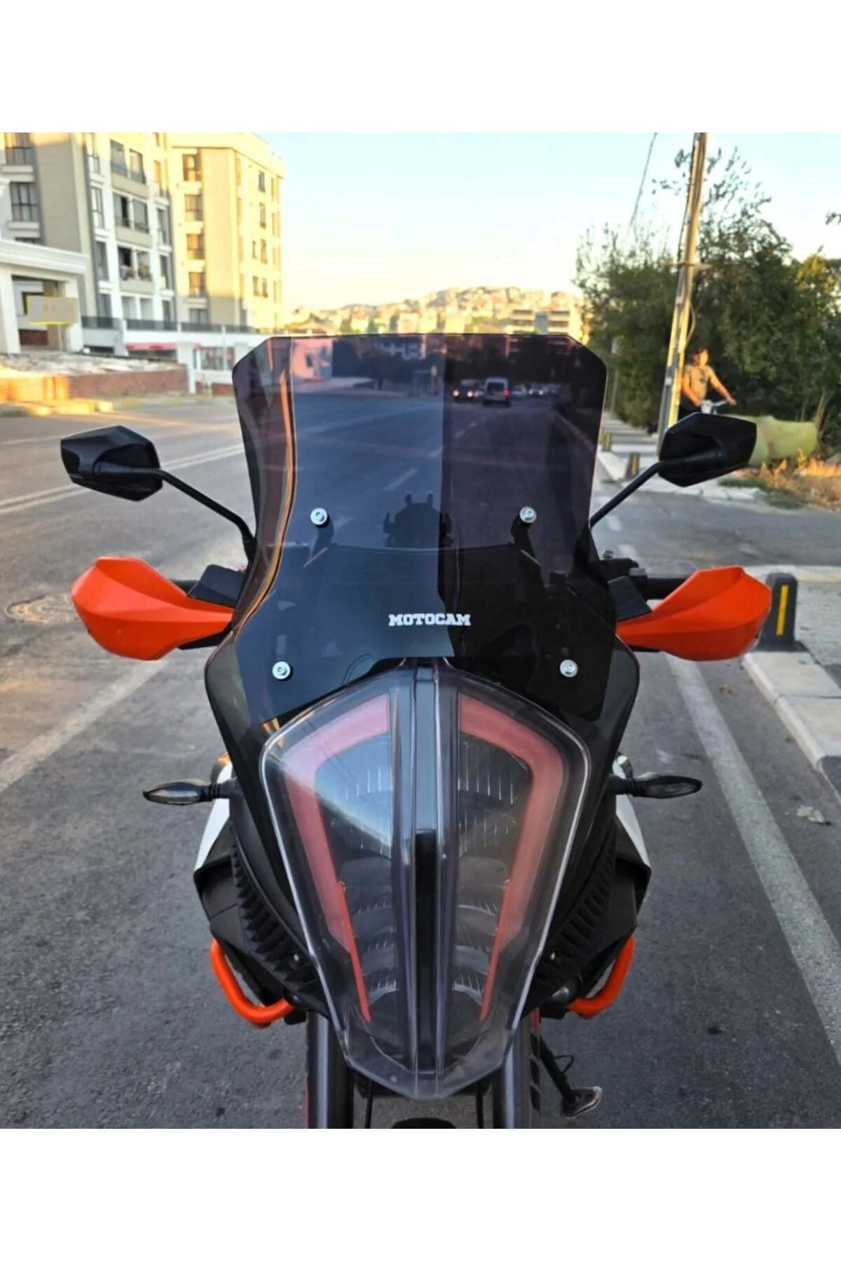 KTM 1290 Super Adventure Ön Cam 2017-2020 Model 43cm Siyah Renkli