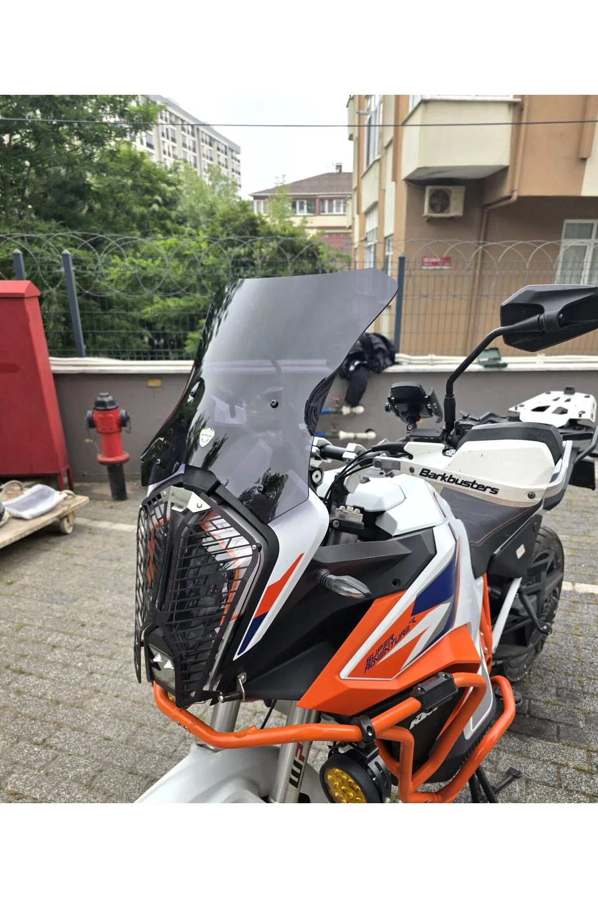 KTM 1290 Super Adventure Ön Cam 2021-2026 Model 41cm Siyah Renkli