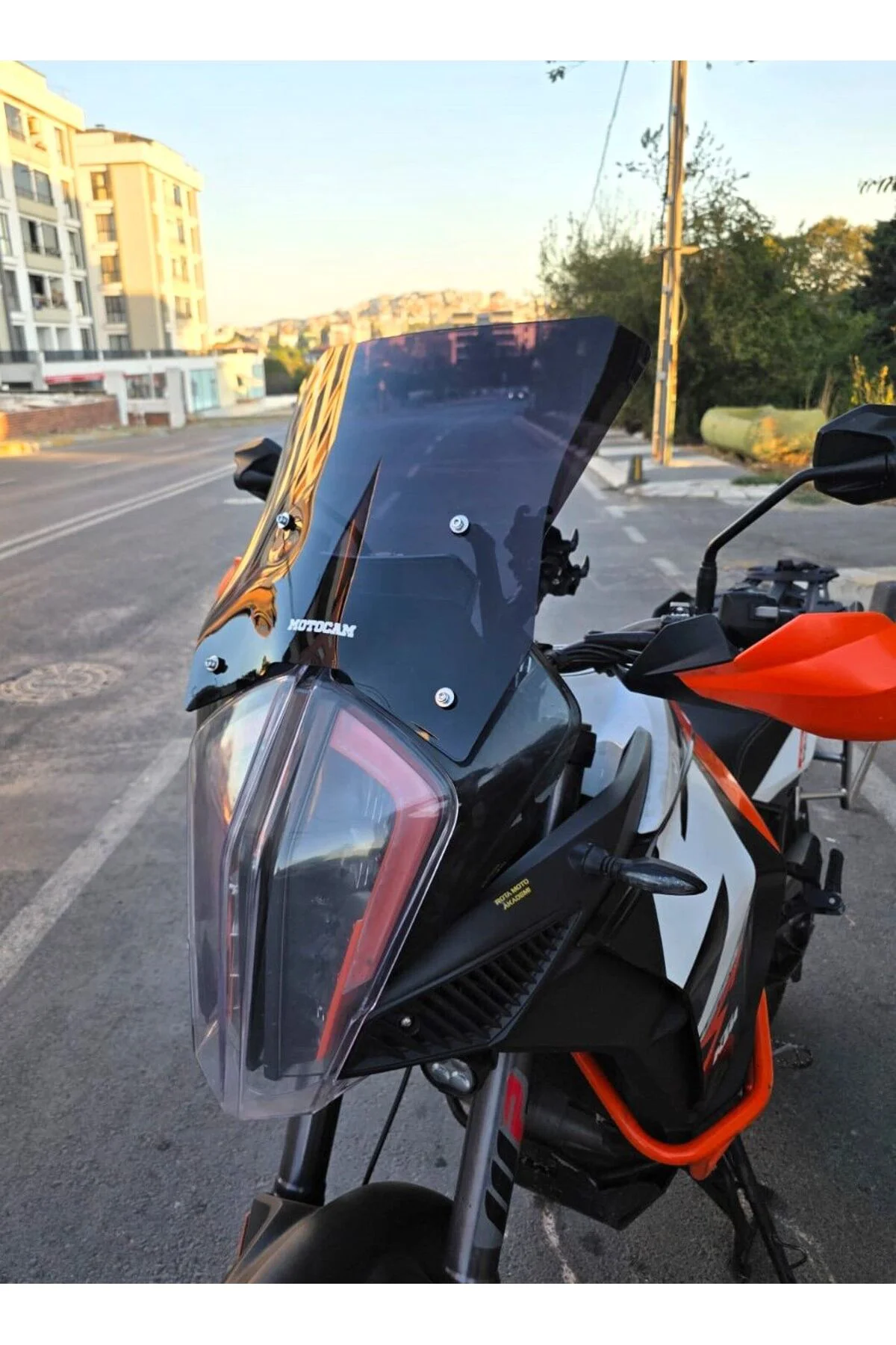 KTM 1290 Super Adventure Ön Cam 2017-2020 Model 43cm Siyah Renkli