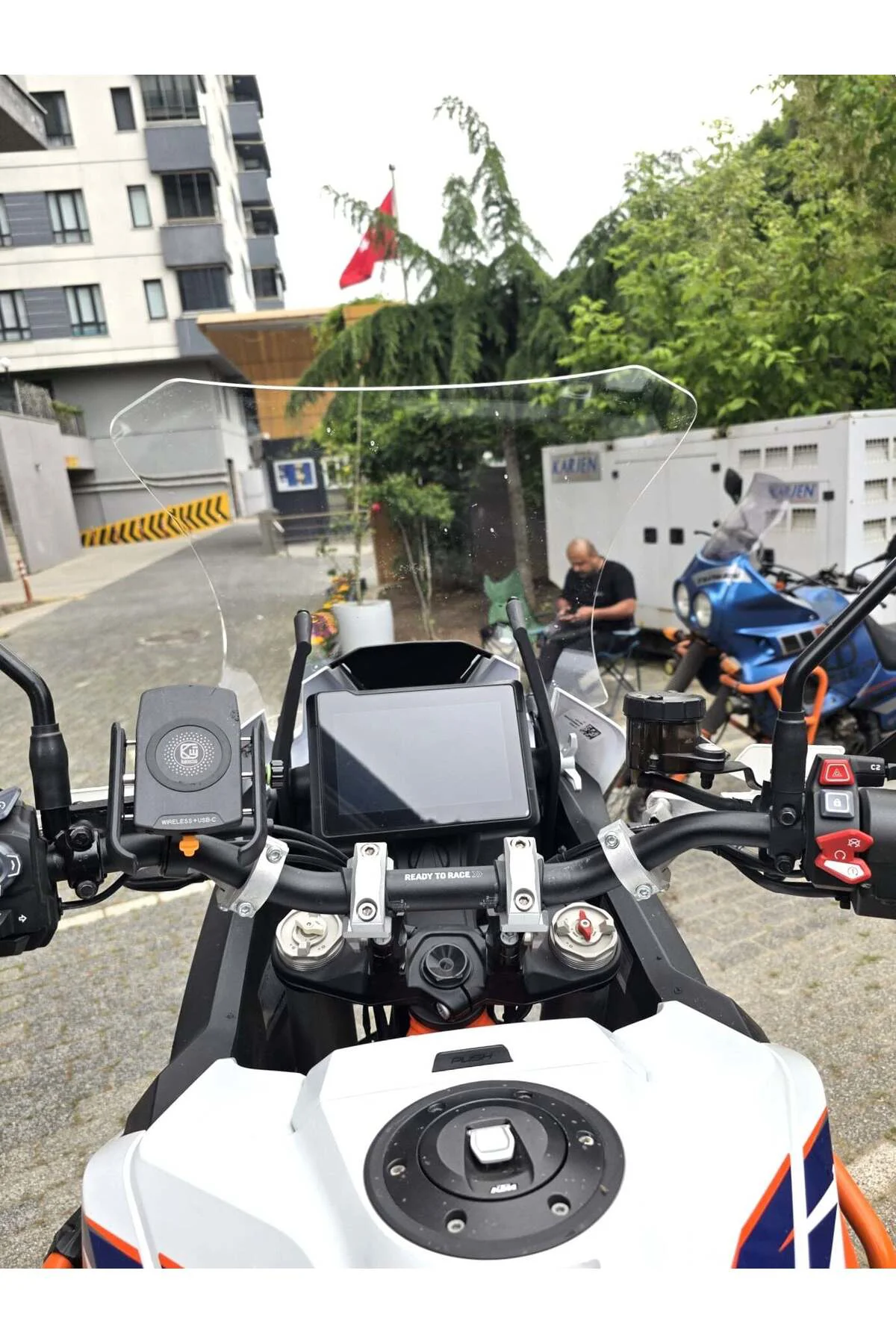 KTM 1290 Super Adventure Ön Cam 2021-2026 Model 41cm Şeffaf Renkl