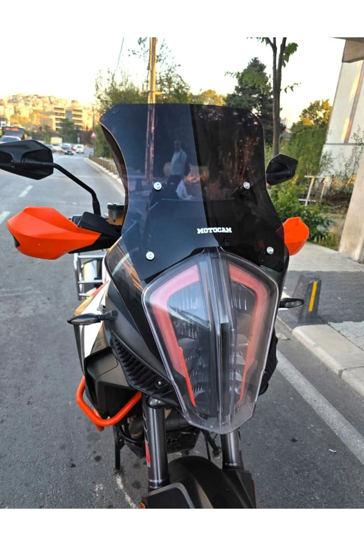 KTM 1290 Super Adventure Ön Cam 2017-2020 Model 43cm Siyah Renkli