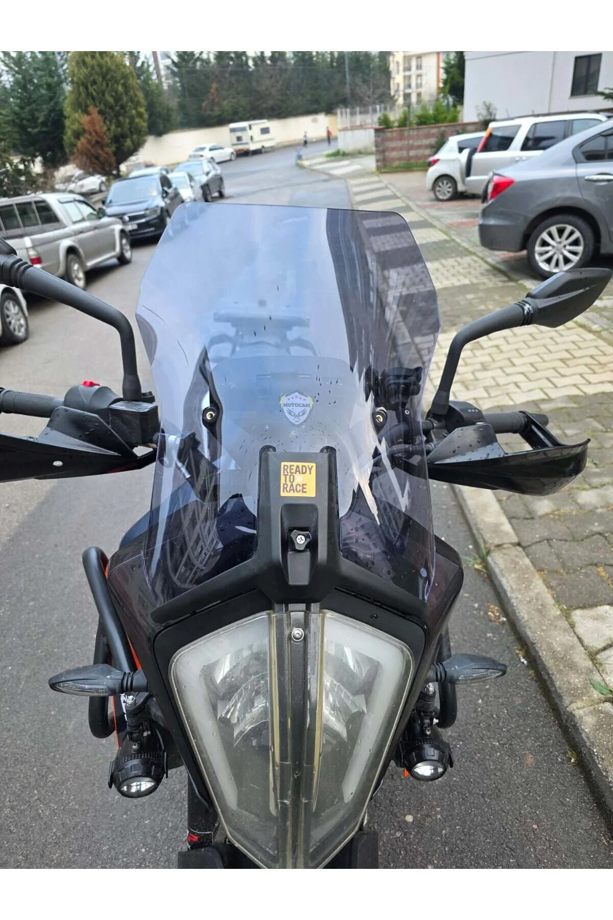 KTM 890 Adv Ön Cam 2021-2023 Model 44cm Füme Renkli 3mm APARATSIZDIR