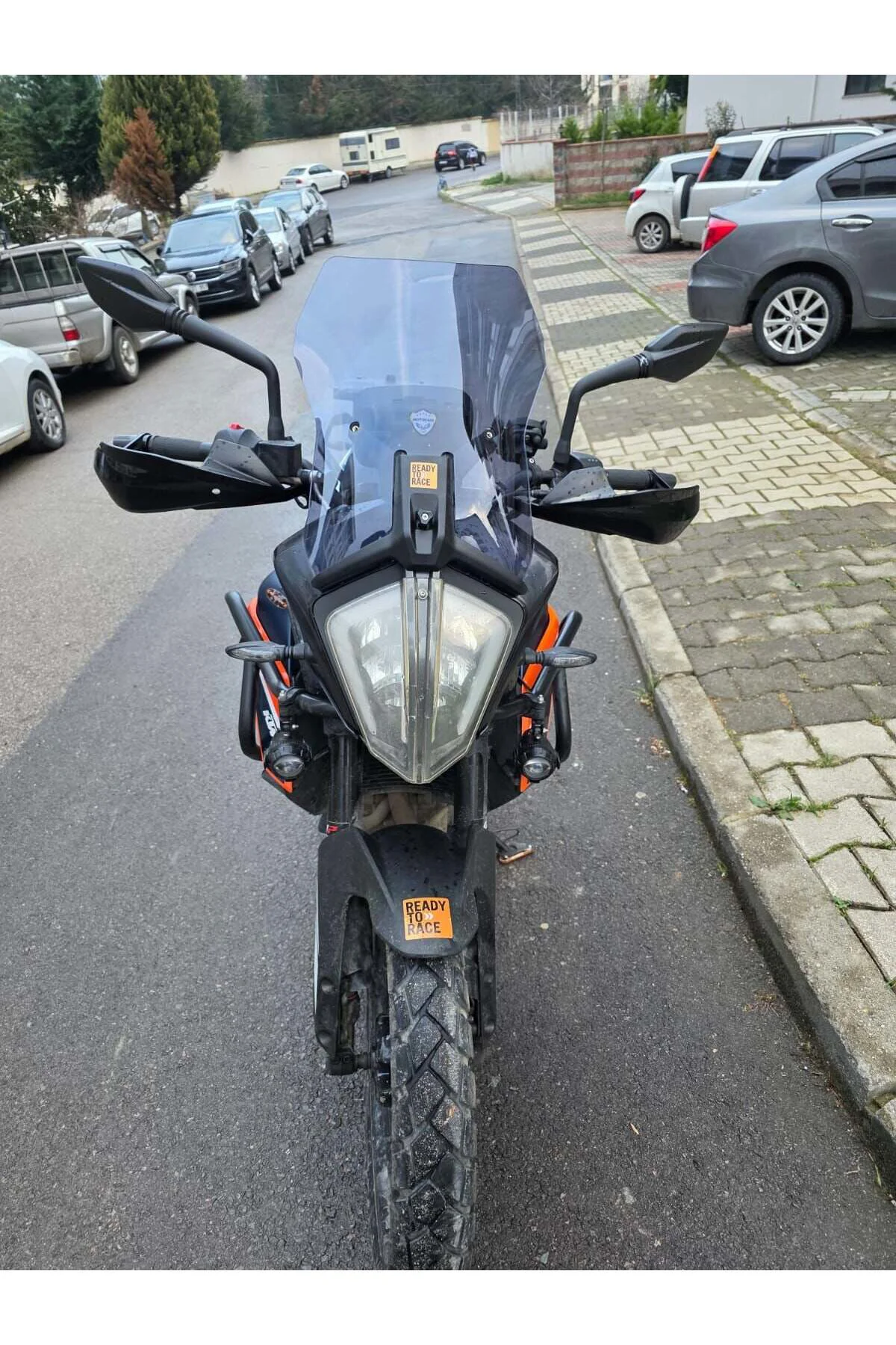 KTM 890 Adv Ön Cam 2021-2023 Model 44cm Füme Renkli 3mm APARATSIZDIR