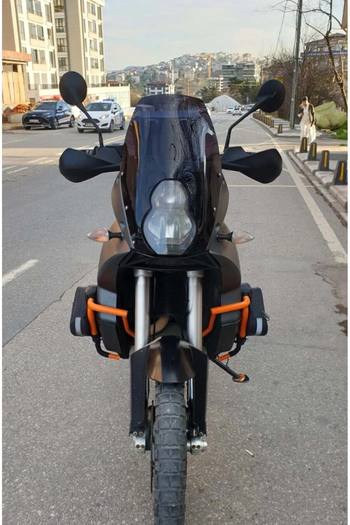 KTM 990 Adventure Ön Cam 2015-2018 Model 52cm Siyah Renkli 4mm