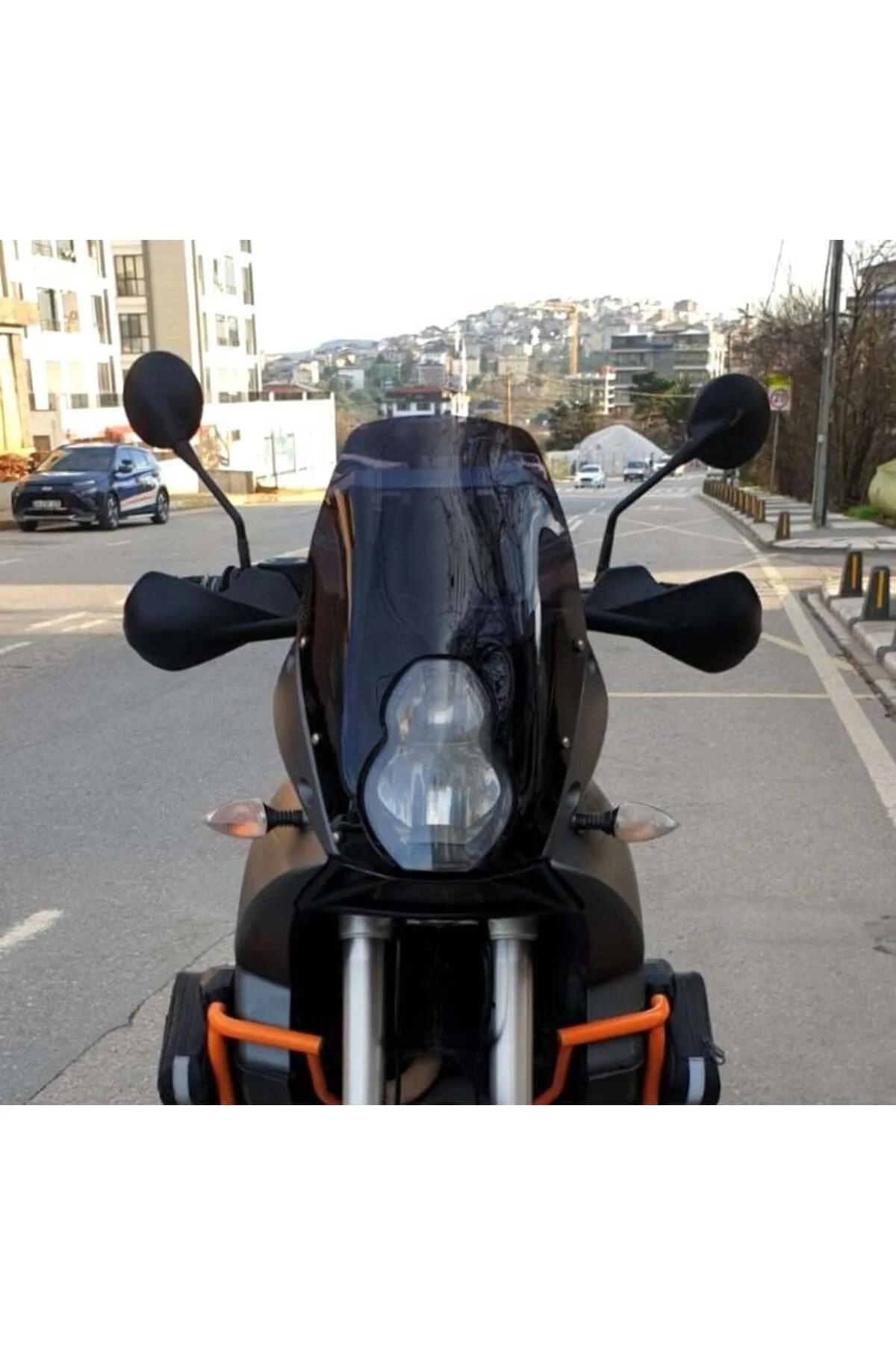 KTM 990 Adventure Ön Cam 2015-2018 Model 52cm Siyah Renkli 4mm