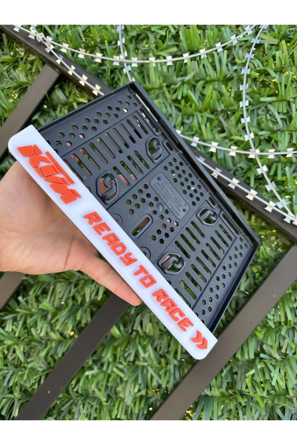 Ktm Ready To Raca Uyumlu 3d Kabrtmalı Pleksi Motor Plakalığı
