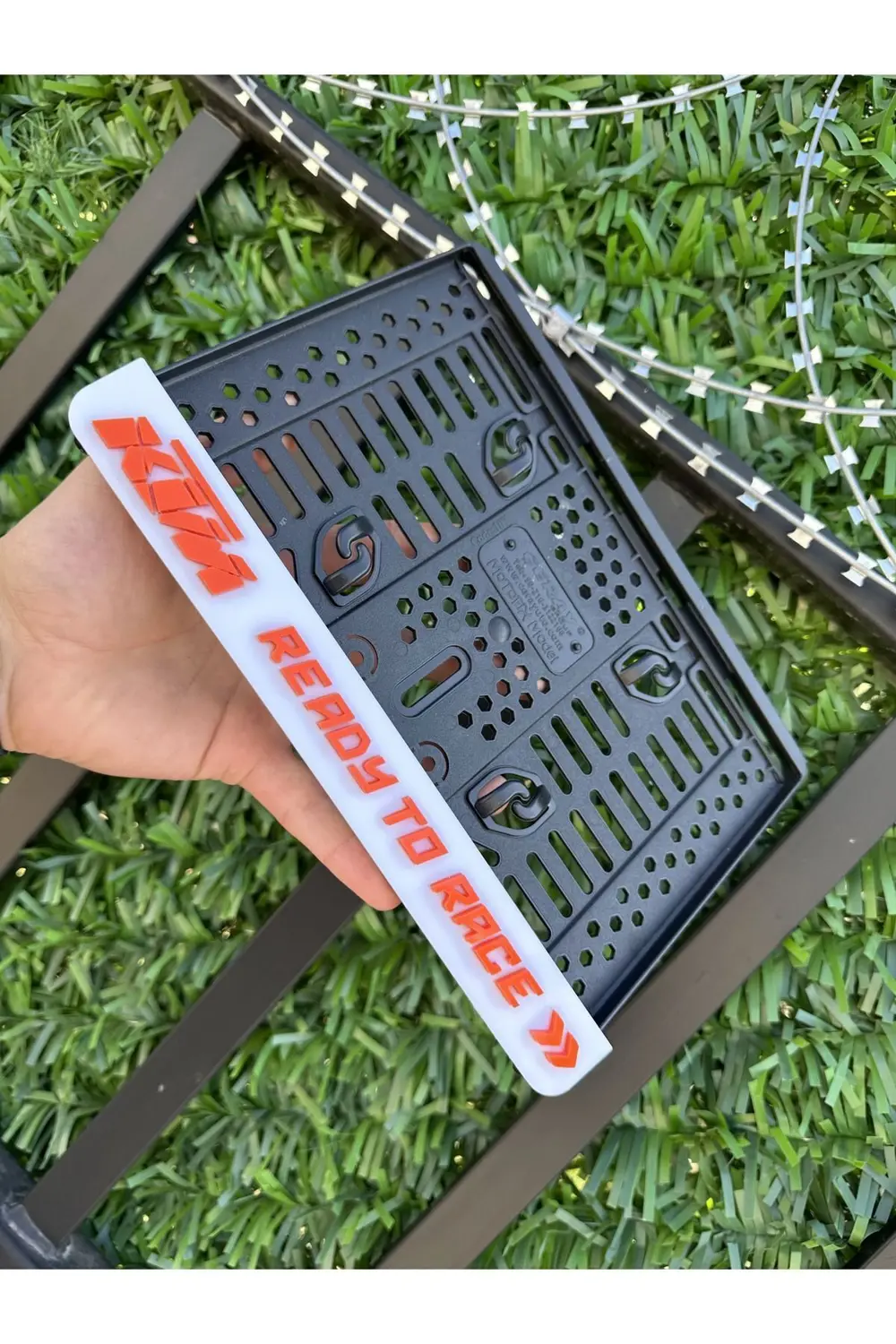 Ktm Ready To Raca Uyumlu 3d Kabrtmalı Pleksi Motor Plakalığı