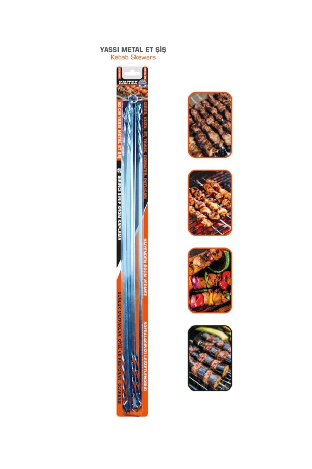 Knitex Ktx-2997 Metal Yassı Et Şiş 50 Cm ( 1 Paket 6 Adet )-69