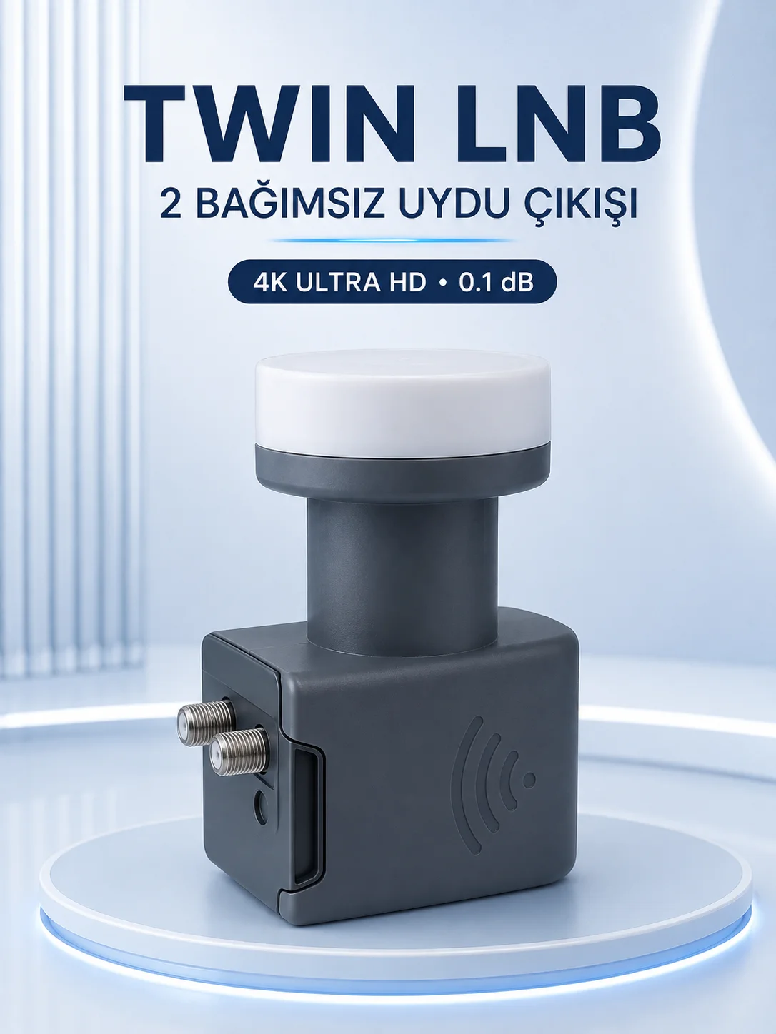 Ku Band Twin LNB Çift Çıkış 4K Ultra HD Destekli 0.1 dB Uydu Anten LNB Fiyatı, Yorumları ve Özellikleri