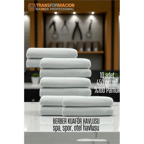 Kuaför Berber Havlusu 10 ADET Pamuk Berber Havlusu 50x90 Beyaz Kuaför Berber Havlusu 10 ADET Pamuk Berber Havlusu 50x90 Beyaz