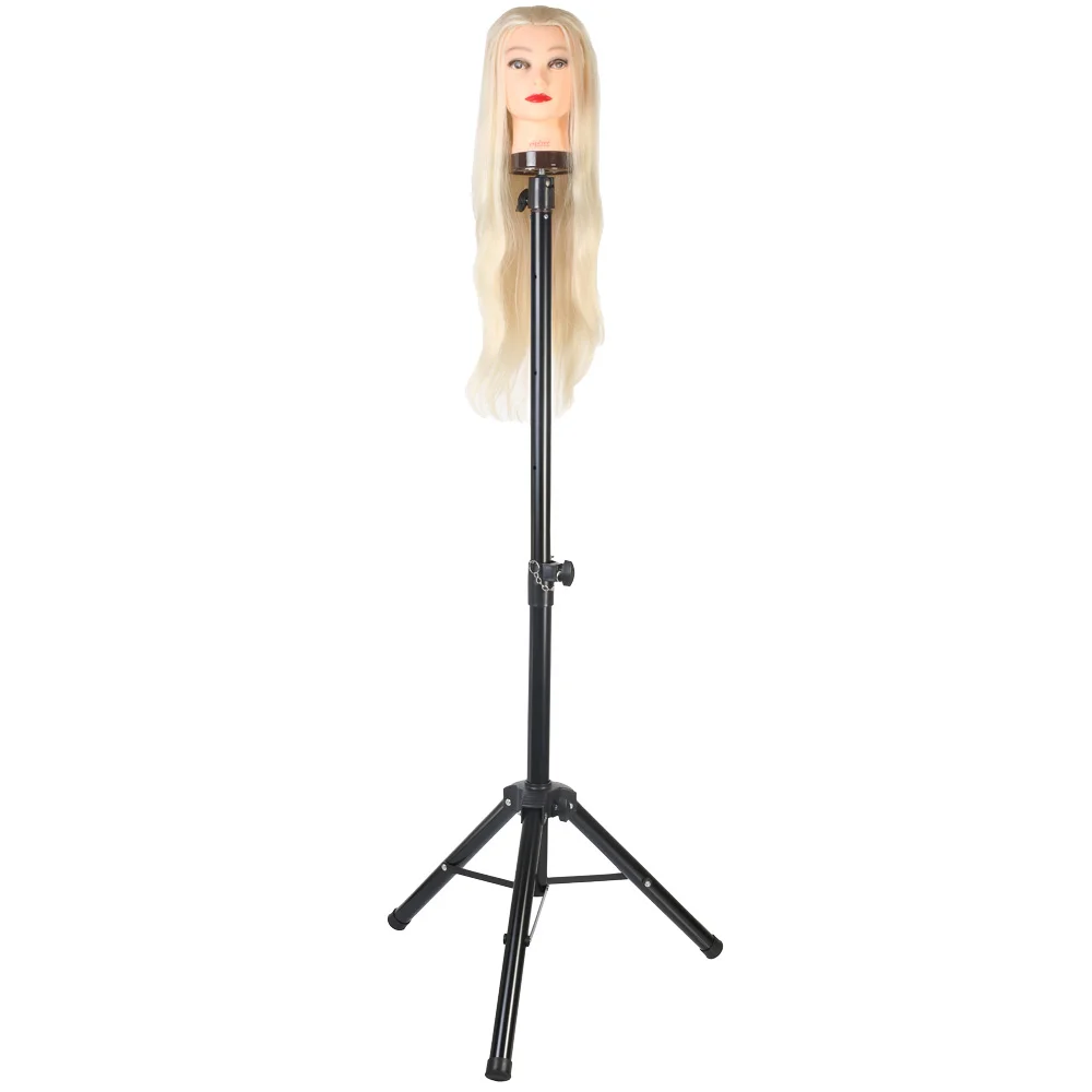 Kuaför Eğitim Mankeni İçin Metal Tripod / Siyah + Taşıma Çantası