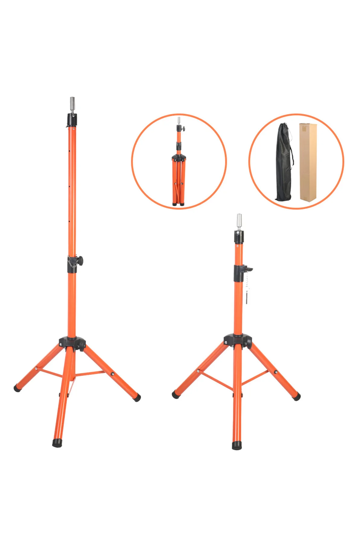 Kuaför Eğitim Mankeni İçin Metal Tripod / Tcu + Taşıma Çantası