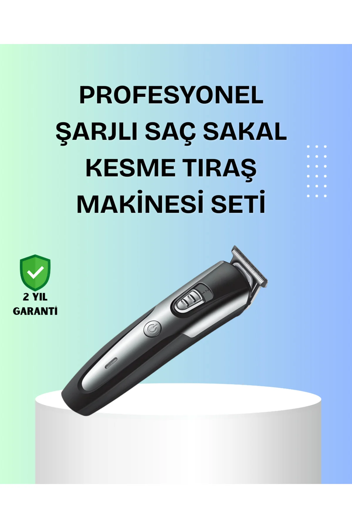 Kuaför Tipi Şarjlı Saç ve Sakal Kesme Makinesi Güçlü Motorlu