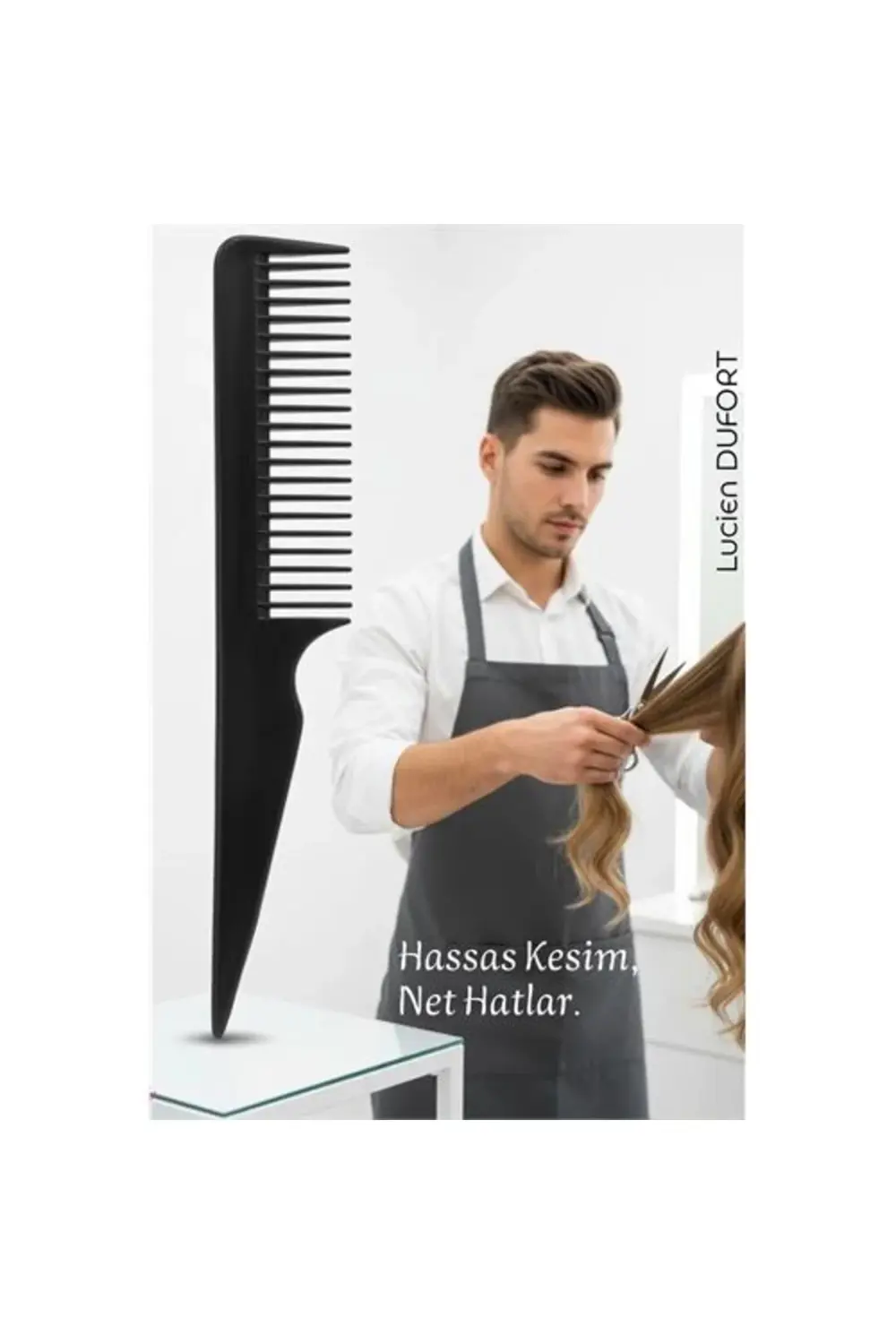 Kuaförü Saç Kesim Tarağı - Profesyonel Kuaför Kesim Tarağı Kuyruk Kuaförü Saç Kesim Tarağı - Profesyonel Kuaför Kesim Tarağı Kuyruk