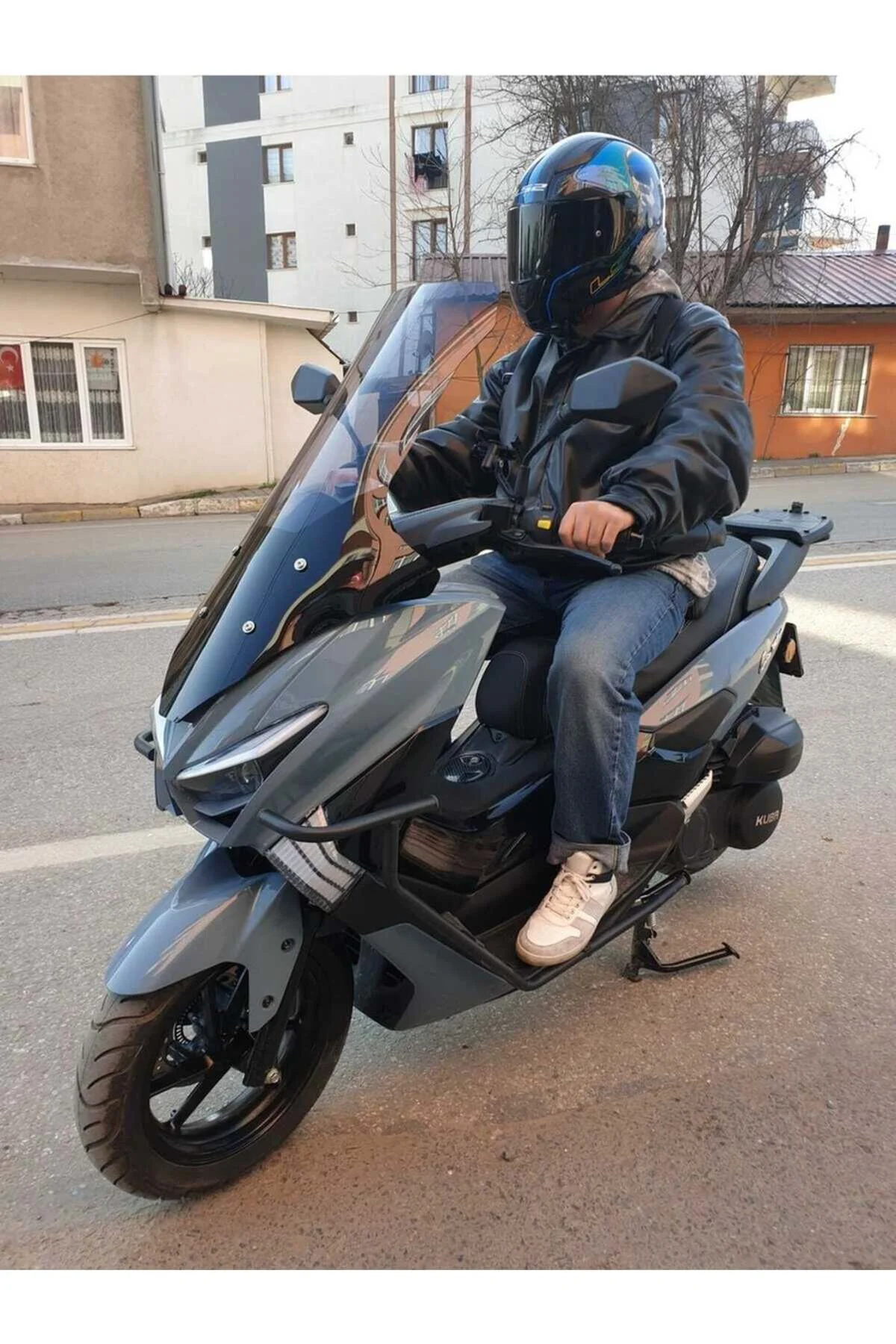 Küba Chia 125 Ön Cam 2023-2026 Model 78cm Füme Renkli 4mm UZUN