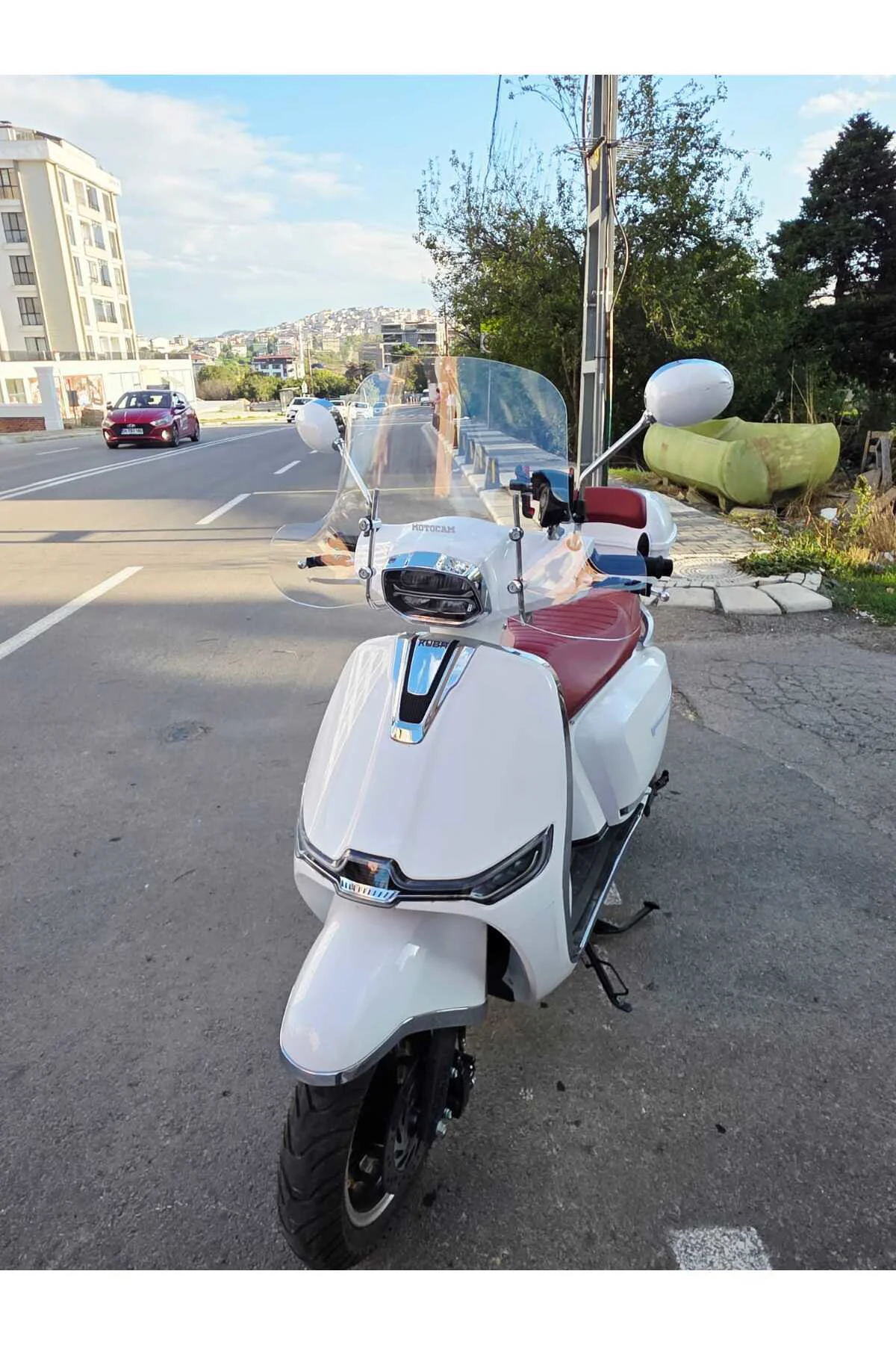 Küba MT 50 Pro Plus Ön Cam 2024-2025 Model 43cm Şeffaf Renkli 4mm ELCİKLİ APARATSIZDIR