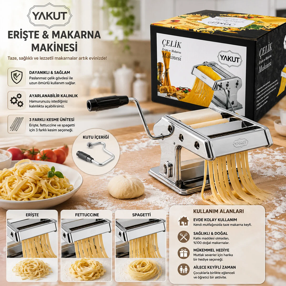 Küçük - 150LİK Metal Erişte - Makarna Makinesi Fiyatı, Yorumları ve Özellikleri
