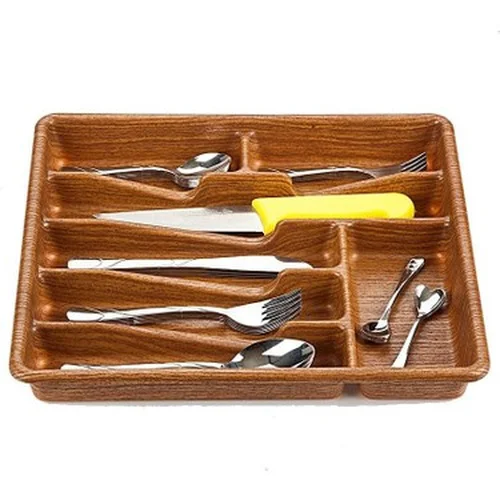 Küçük - Ahşap Renk - 7 Bölmeli Çekmece İçi Kaşıklık 36X32CM Küçük - Ahşap Renk - 7 Bölmeli Çekmece İçi Kaşıklık 36X32CM
