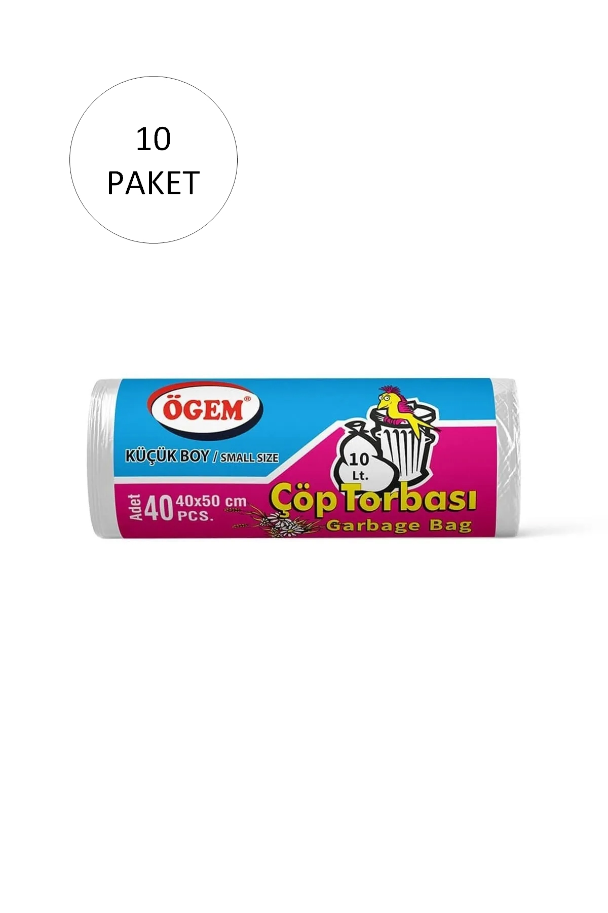 Küçük Boy Çöp Torbası 40 x 50 cm 40 Lı Rulo x 10 Paket = 400 Adet