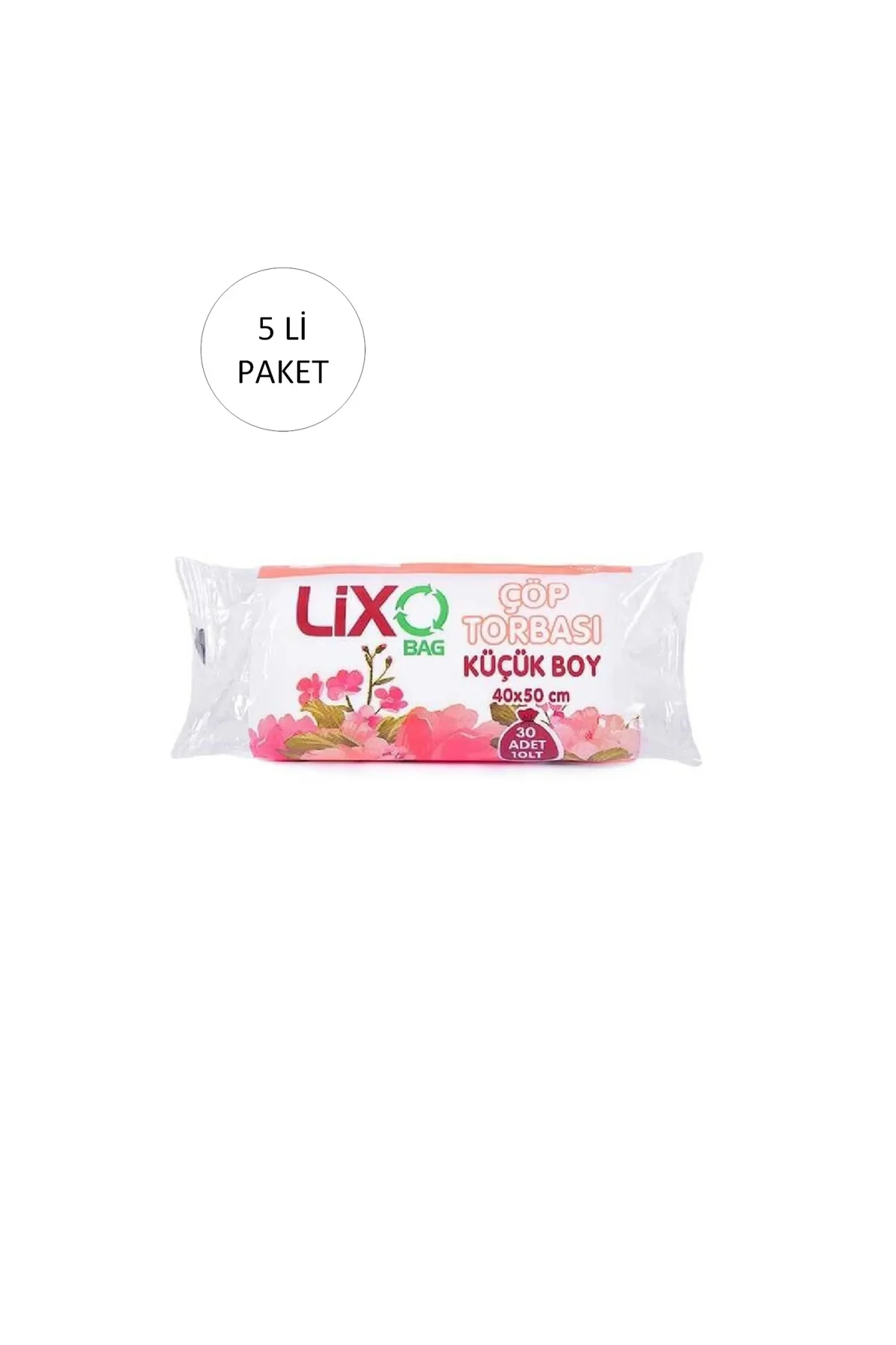 Küçük Boy Çöp Torbası 40 x 50 cm 30 Lu Rulo x 5 Paket = 150 Adet 