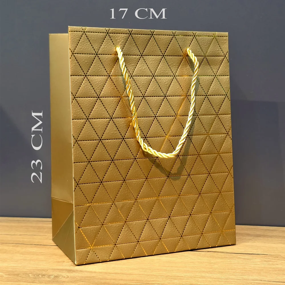 Küçük Boy Gold İpli Karton Çanta Küçük Boy Gold İpli Karton Çanta