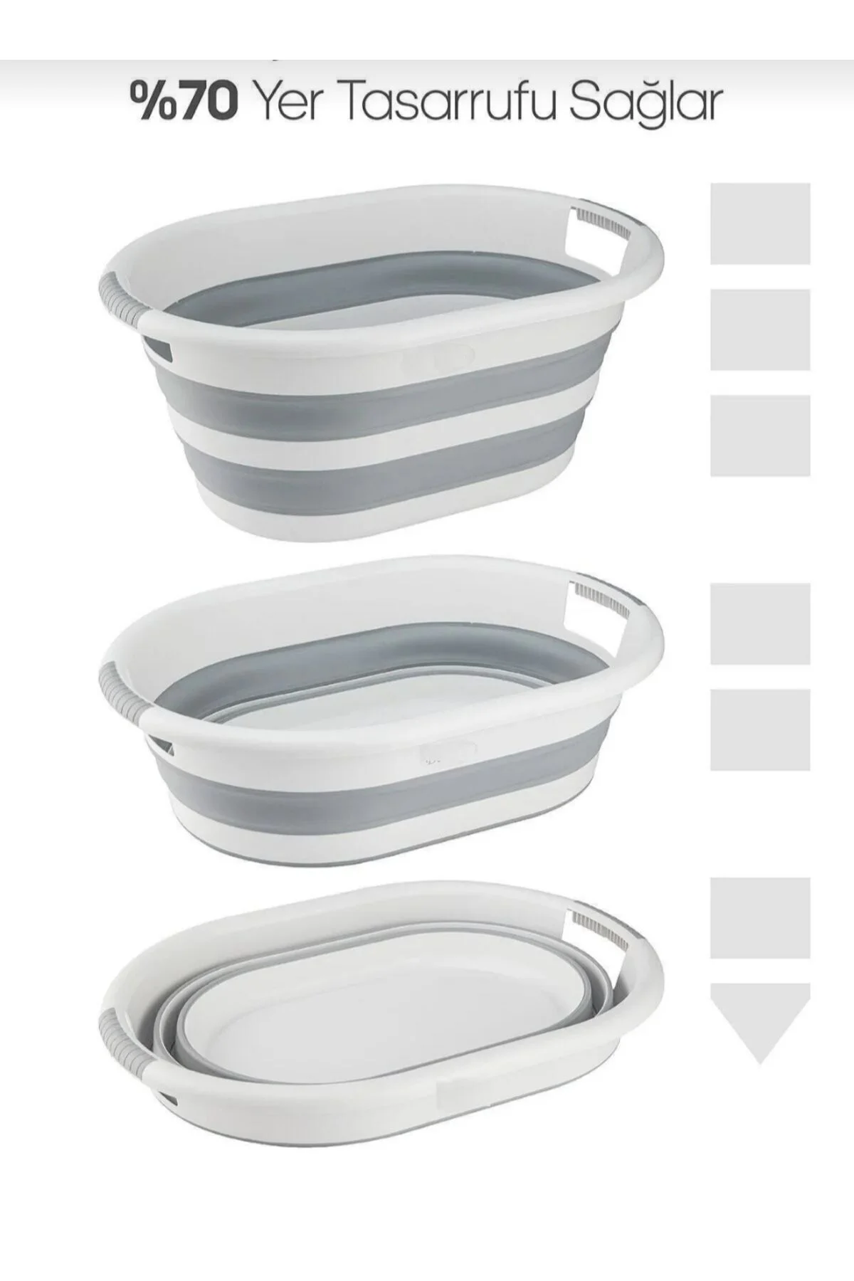 KÜÇÜK BOY KATLANABİLİR ÇAMAŞIR SEPETİ (25 LT)