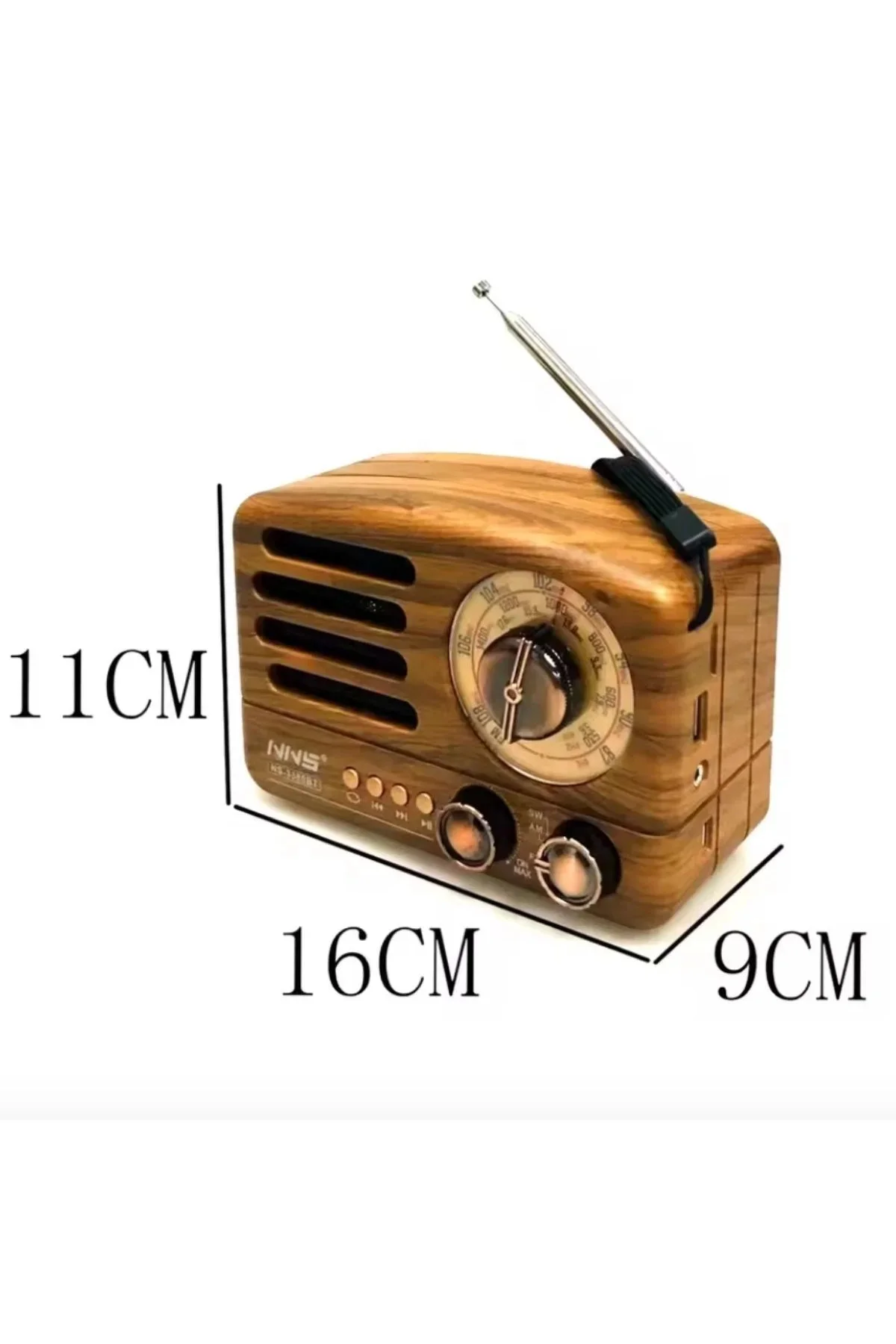 Küçük Boy Retro, Nostaljik, Ahşap Tasarım Bluetooth Hoparlörlü, Şarjlı, Taşınabilir Büyük Döndürüleb Küçük Boy Retro, Nostaljik, Ahşap Tasarım Bluetooth Hoparlörlü, Şarjlı, Taşınabilir Büyük Döndürüleb