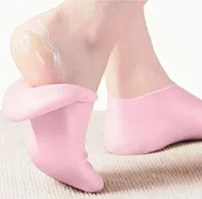 Küçük Boy Silikon Nemlendirici Ayak Bakım Çorabı Pembe