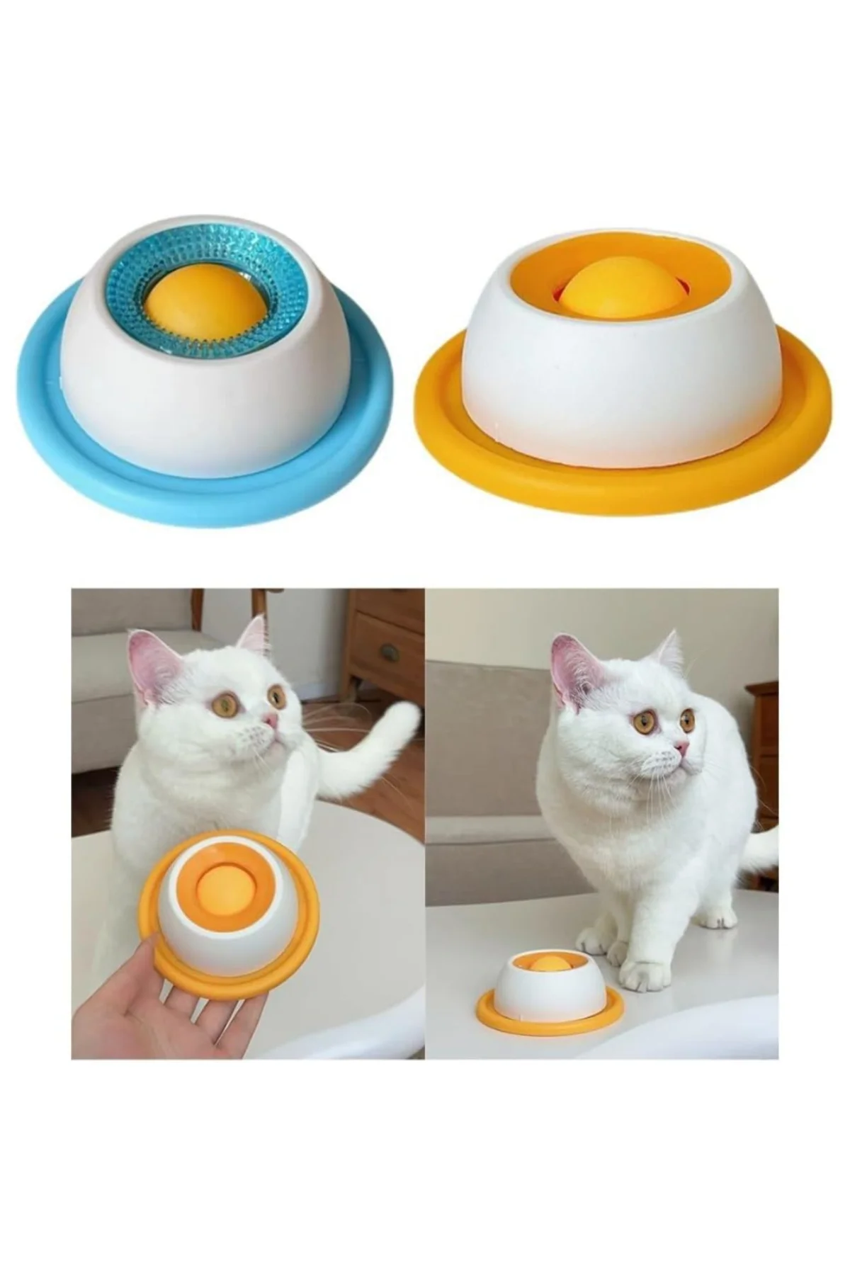 Küçük Boy Yavaş Sıvı Mama Yeme Kabı - Kedi ve Köpek Uyumlu - Ödül Maması Kabı - Görsel 2