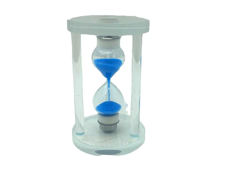 Küçük Cam Kum Saati Cam Standlı 5 Dakika Zamanlı Çap: 5.8cm-yükseklik: 9.8cm 5224 Diğer