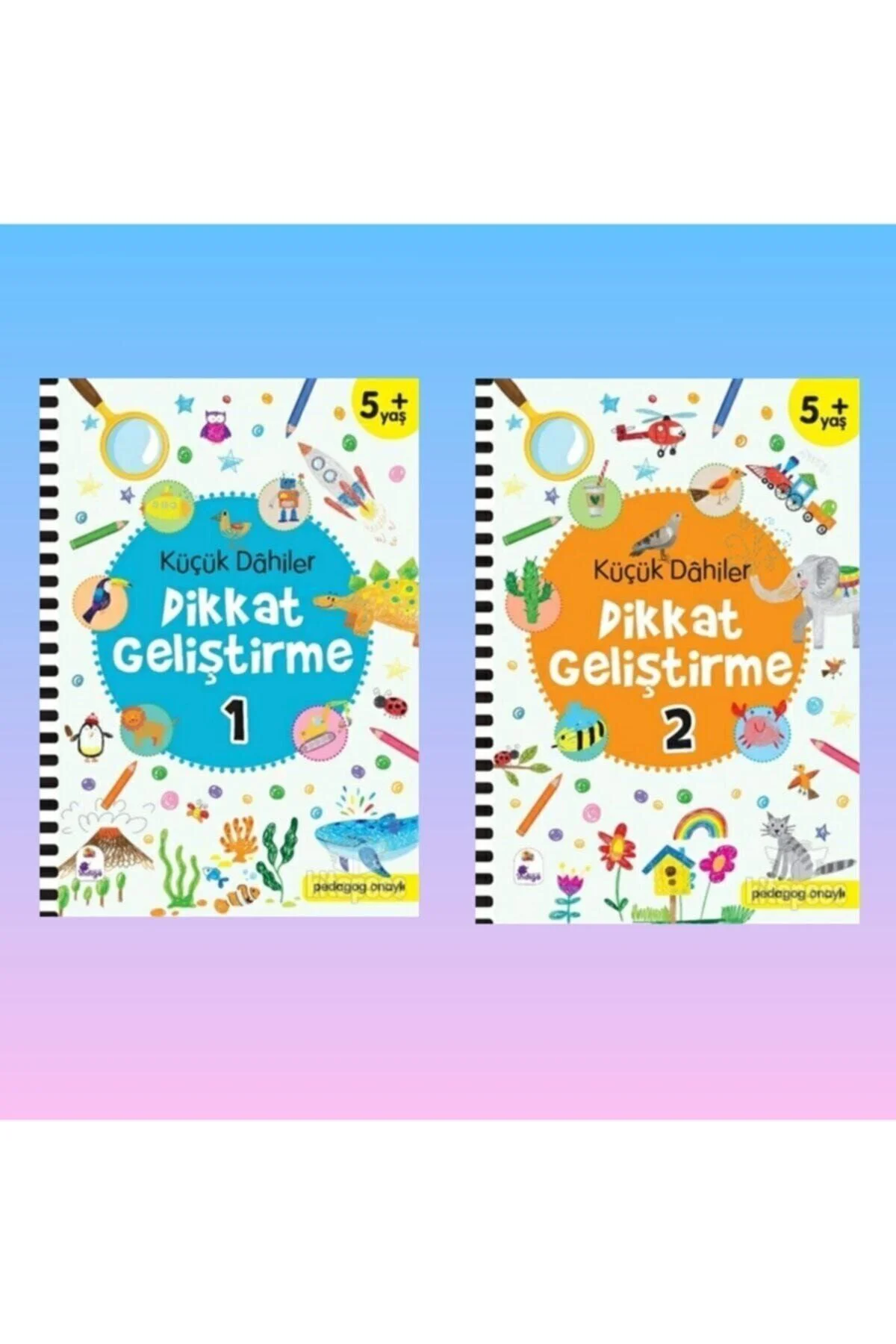 Küçük Dahiler Dikkat Geliştirme Seti - 5+ Yaş-2 Kitap Takım